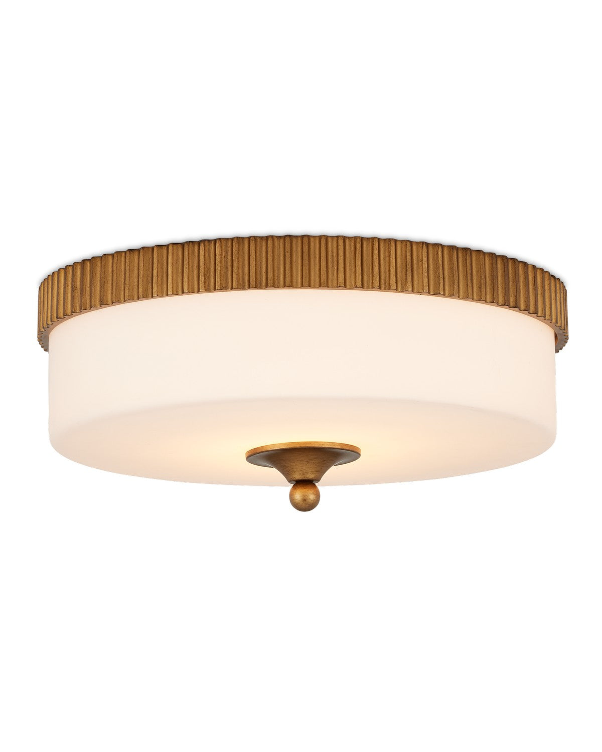 One Light Flush Mount from the Bryce collection in Gold/White finish