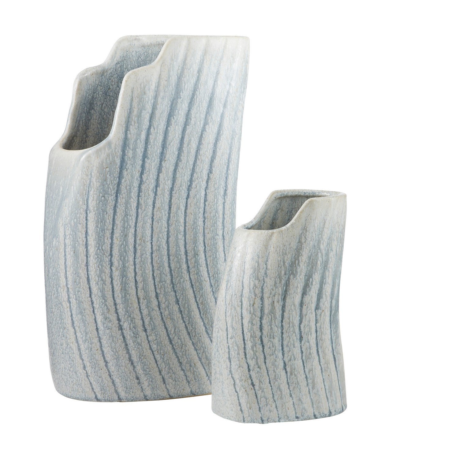 Vases, Set of 2 from the Casio collection in Icy Morn finish