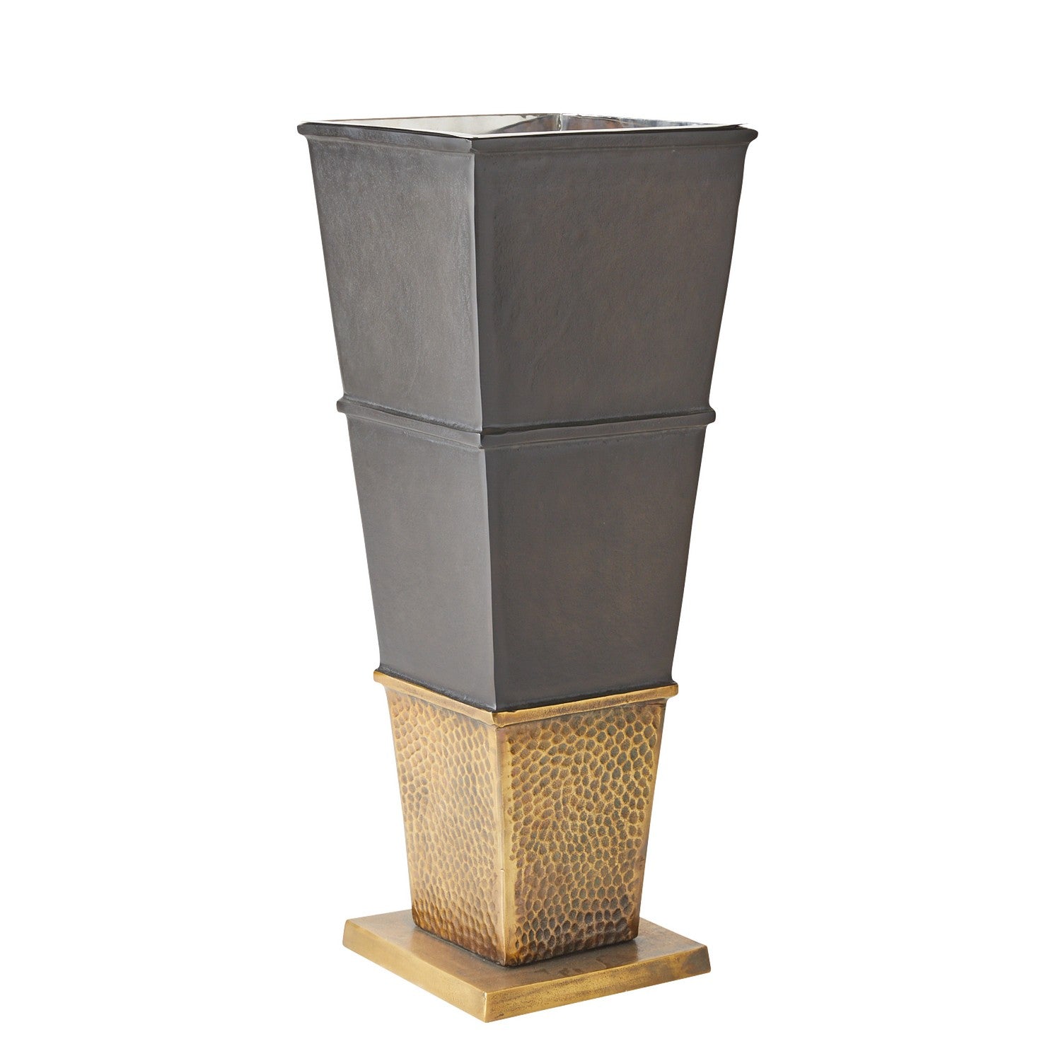 Planter from the Chaparral collection in Bronze/Antique Brass/Polished Nickel finish