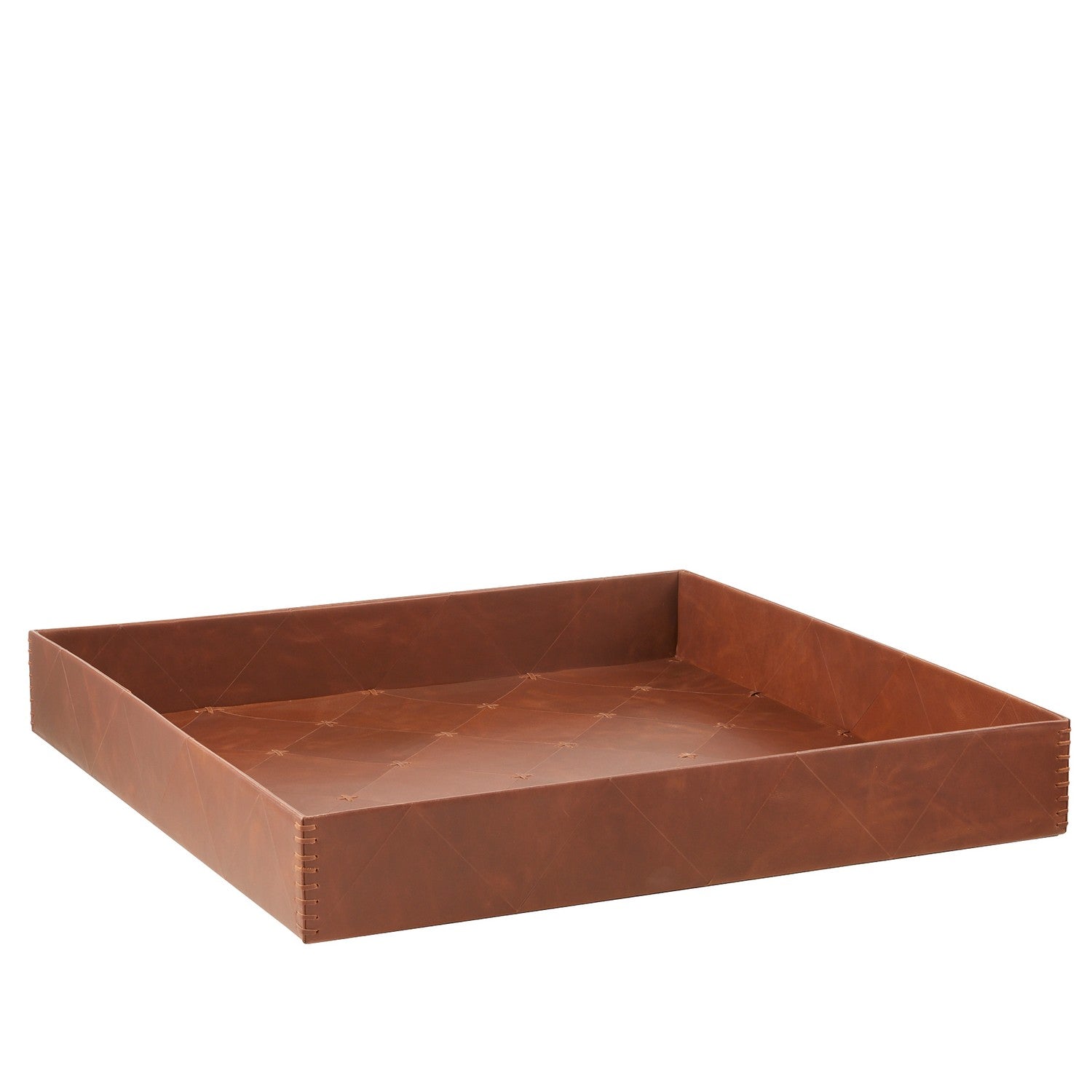 Tray from the Channing collection in Cognac finish