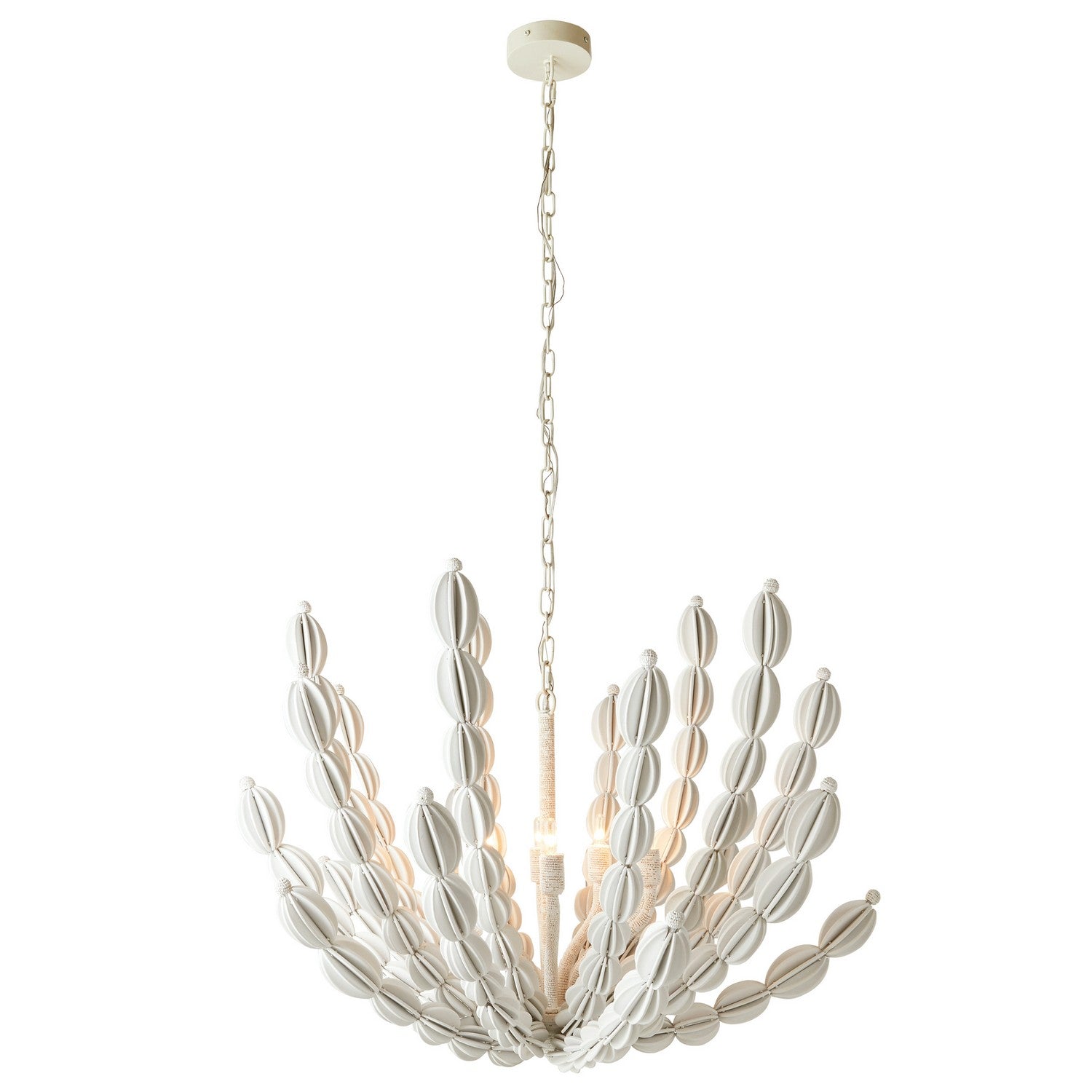 Eight Light Chandelier from the Indi collection in White/White/White finish