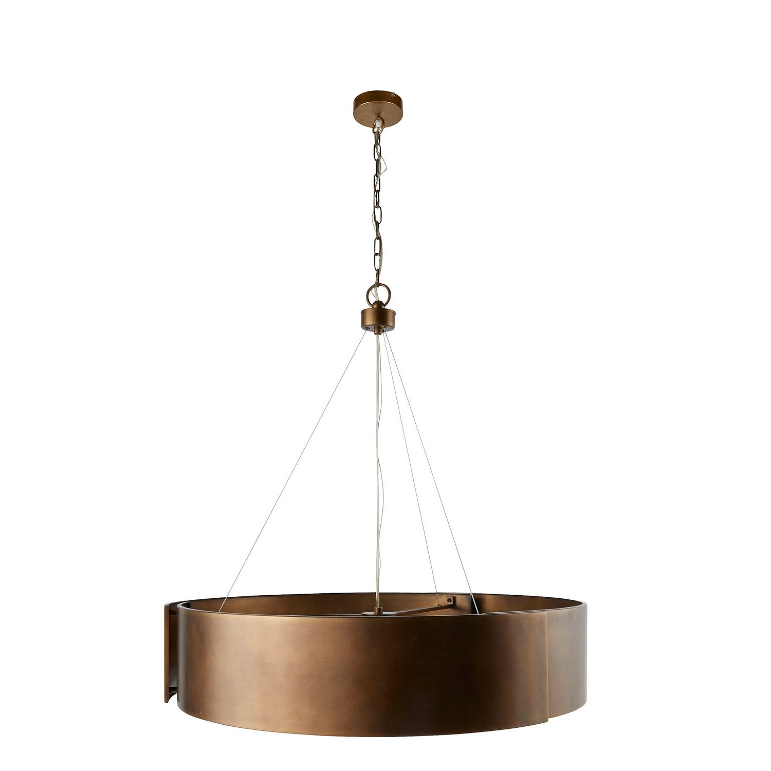 Five Light Chandelier from the Dante collection in Antique Brass/Frosted finish