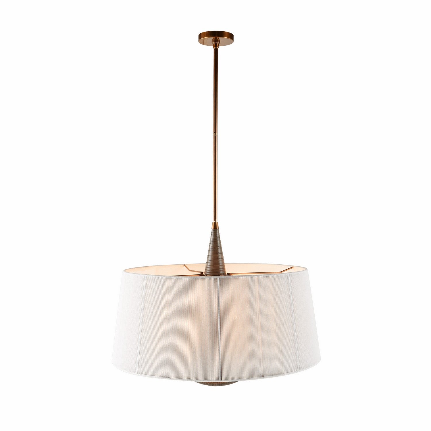 Six Light Pendant from the Middlebury collection in Graphite/Graphite/Heritage Brass finish