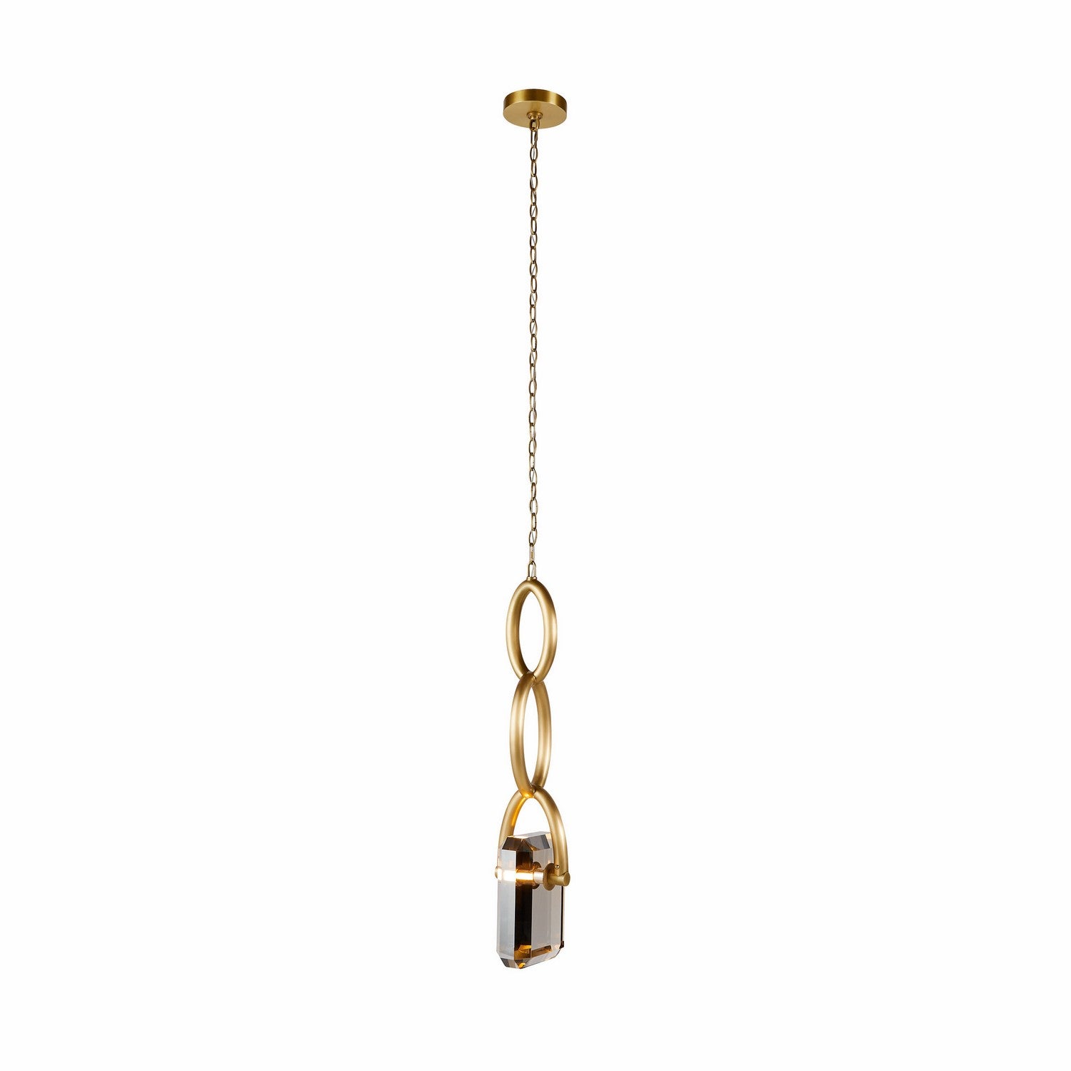 LED Pendant from the Estate collection in Smoke/Antique Brass finish