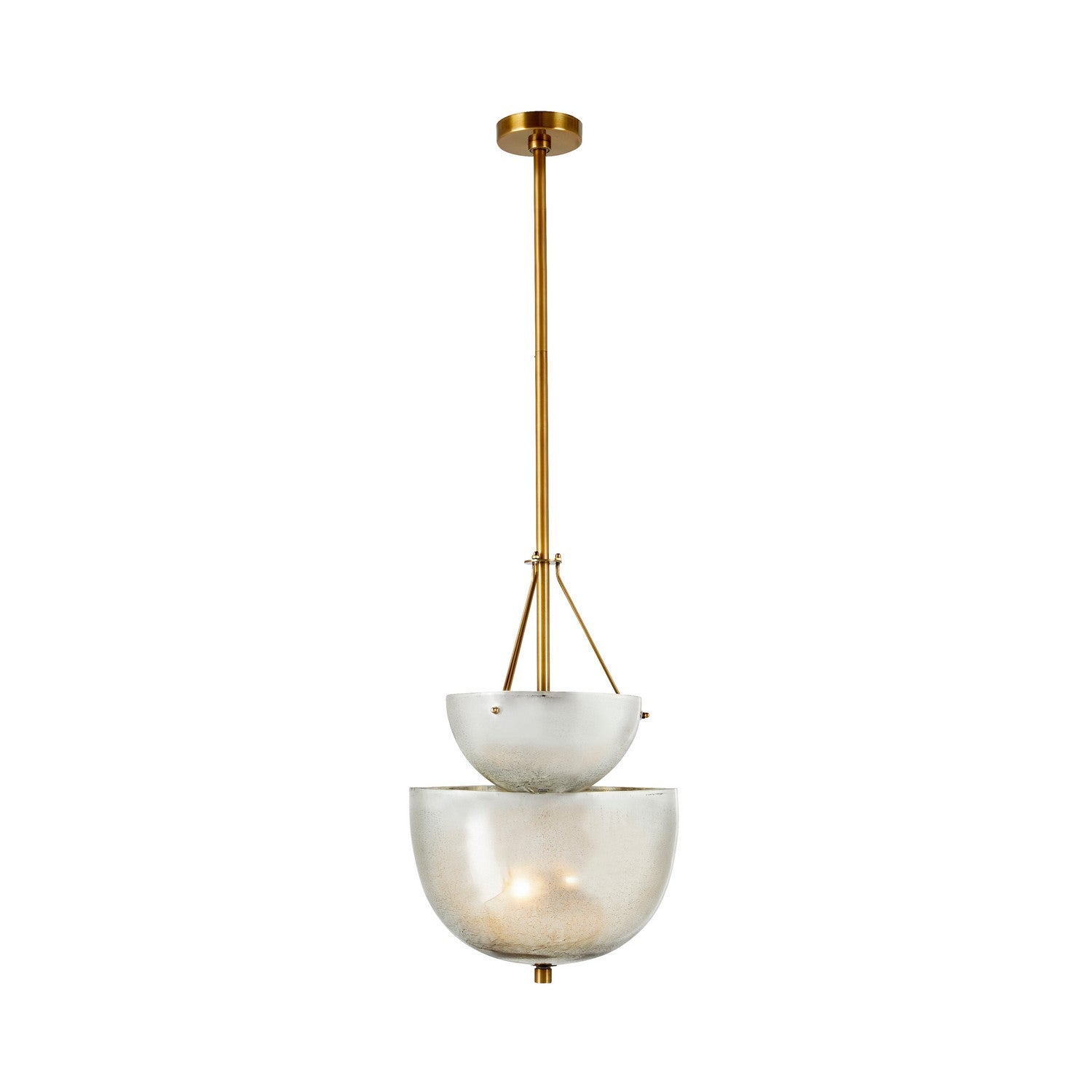 Four Light Chandelier from the Colleen collection in Antique Mercury/Antique Brass finish