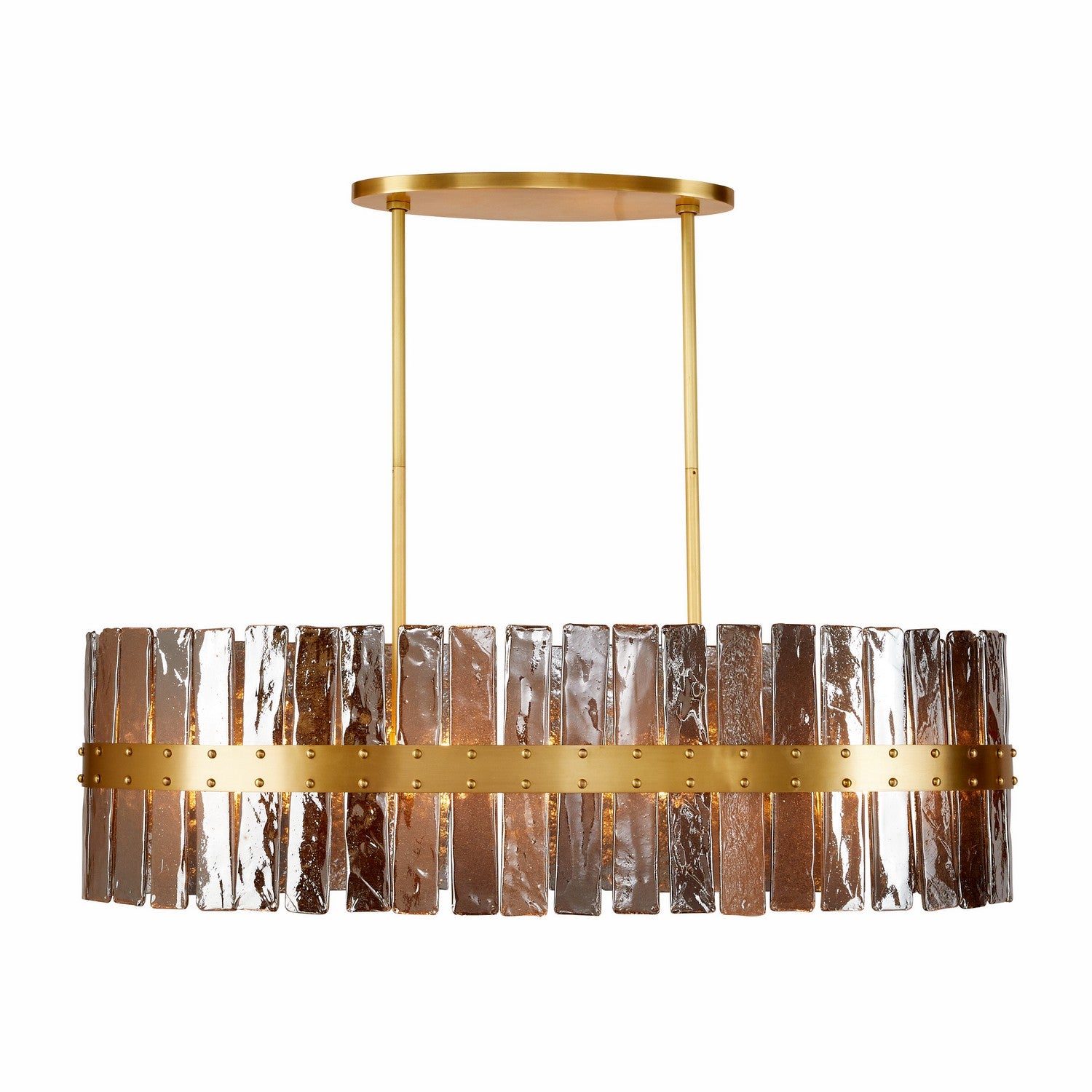 Eight Light Chandelier from the Sinclair collection in Smoke/Antique Brass finish