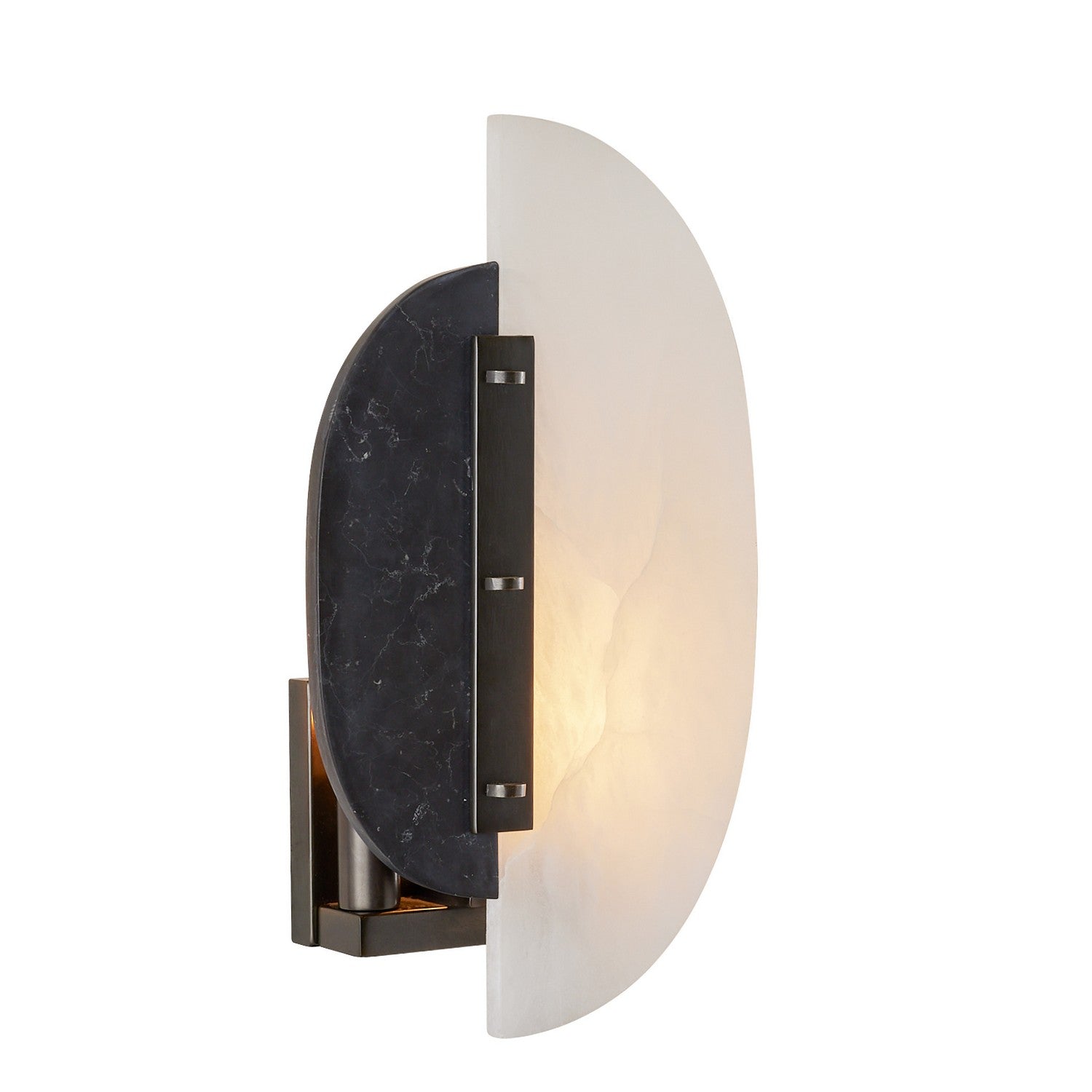 Two Light Wall Sconce from the Kianna collection in White/Black/English Bronze finish