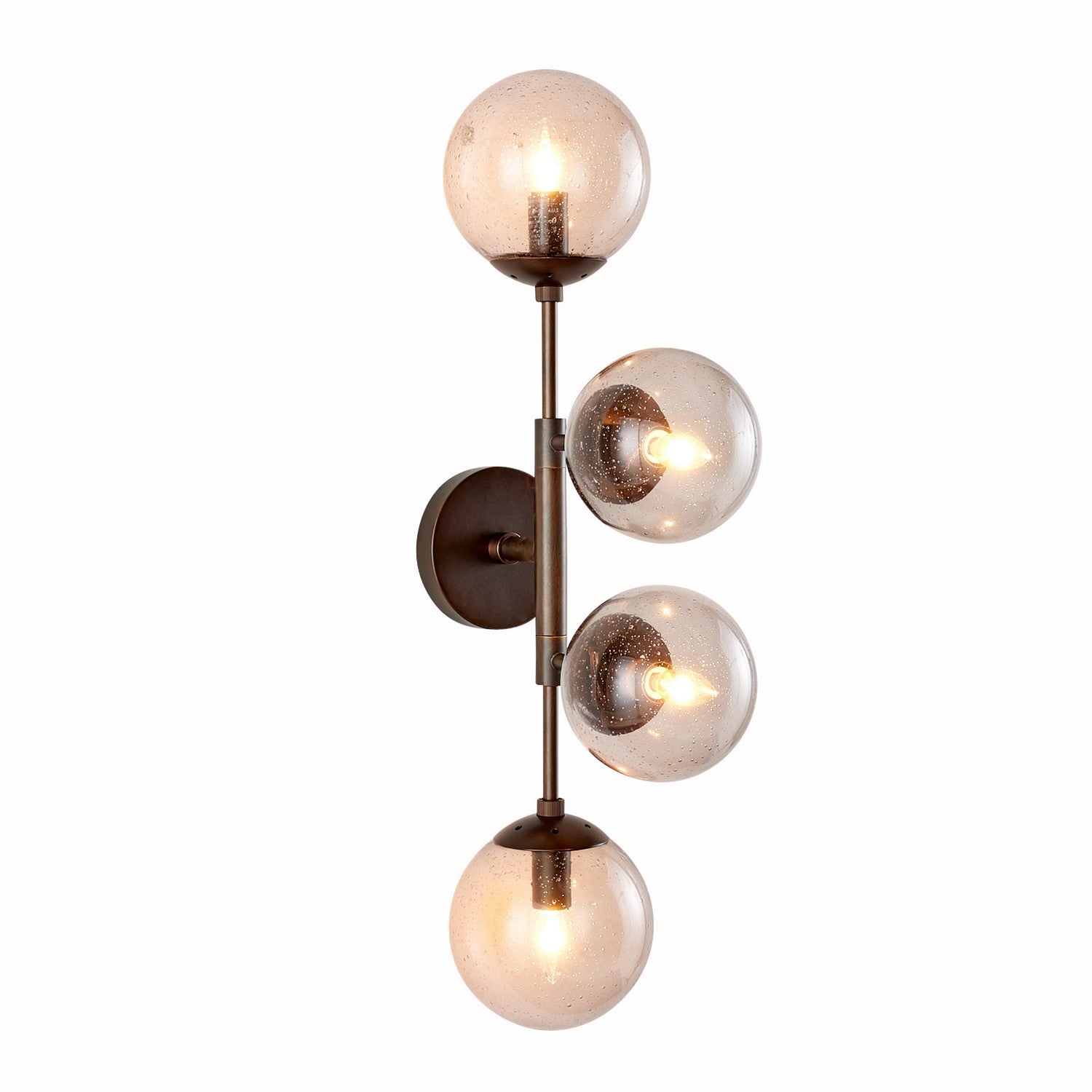 Four Light Wall Sconce from the Christelle collection in Smoke/English Bronze finish