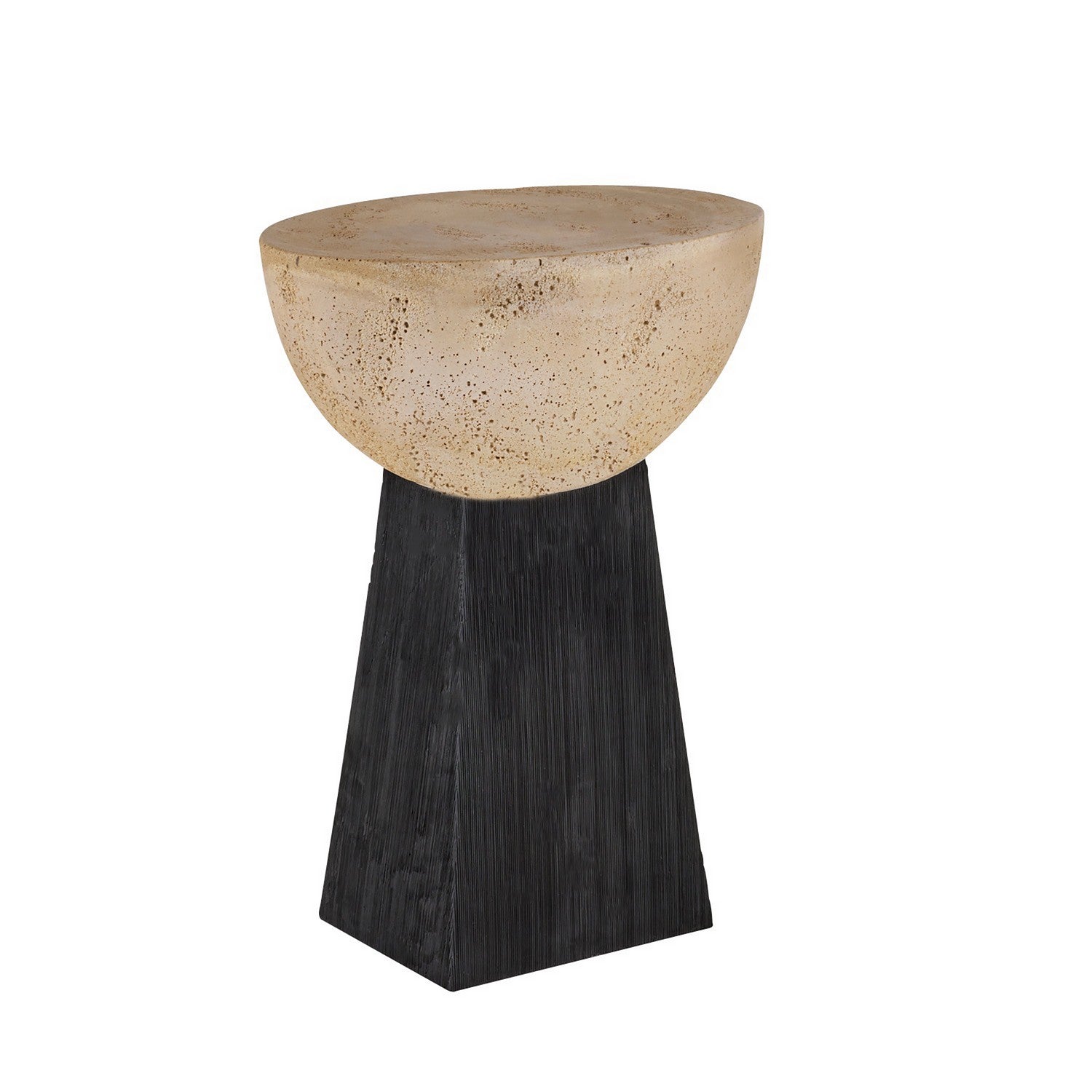 Accent Table from the Dorian collection in Chai Travertine/Black finish