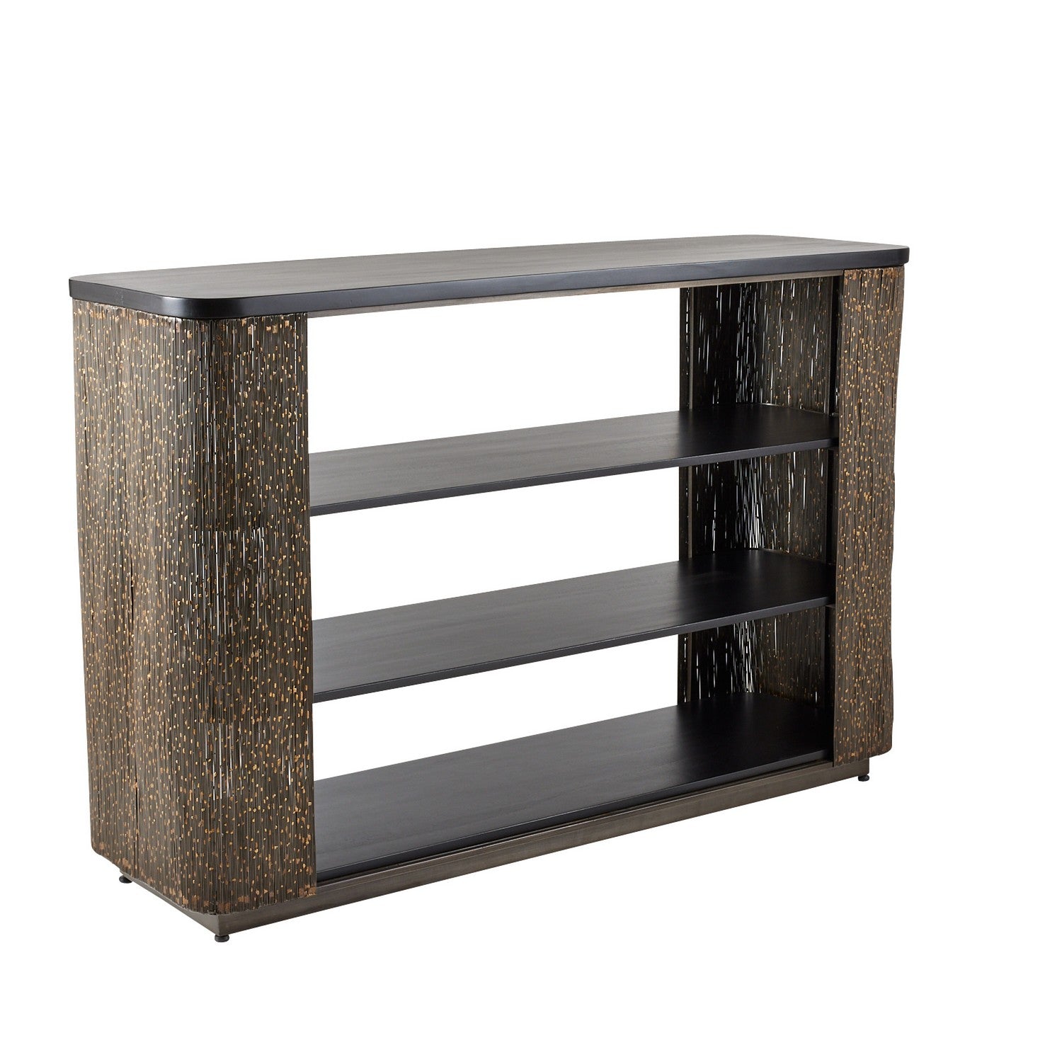 Bookshelf from the Easton collection in Natural/Antique Brass finish