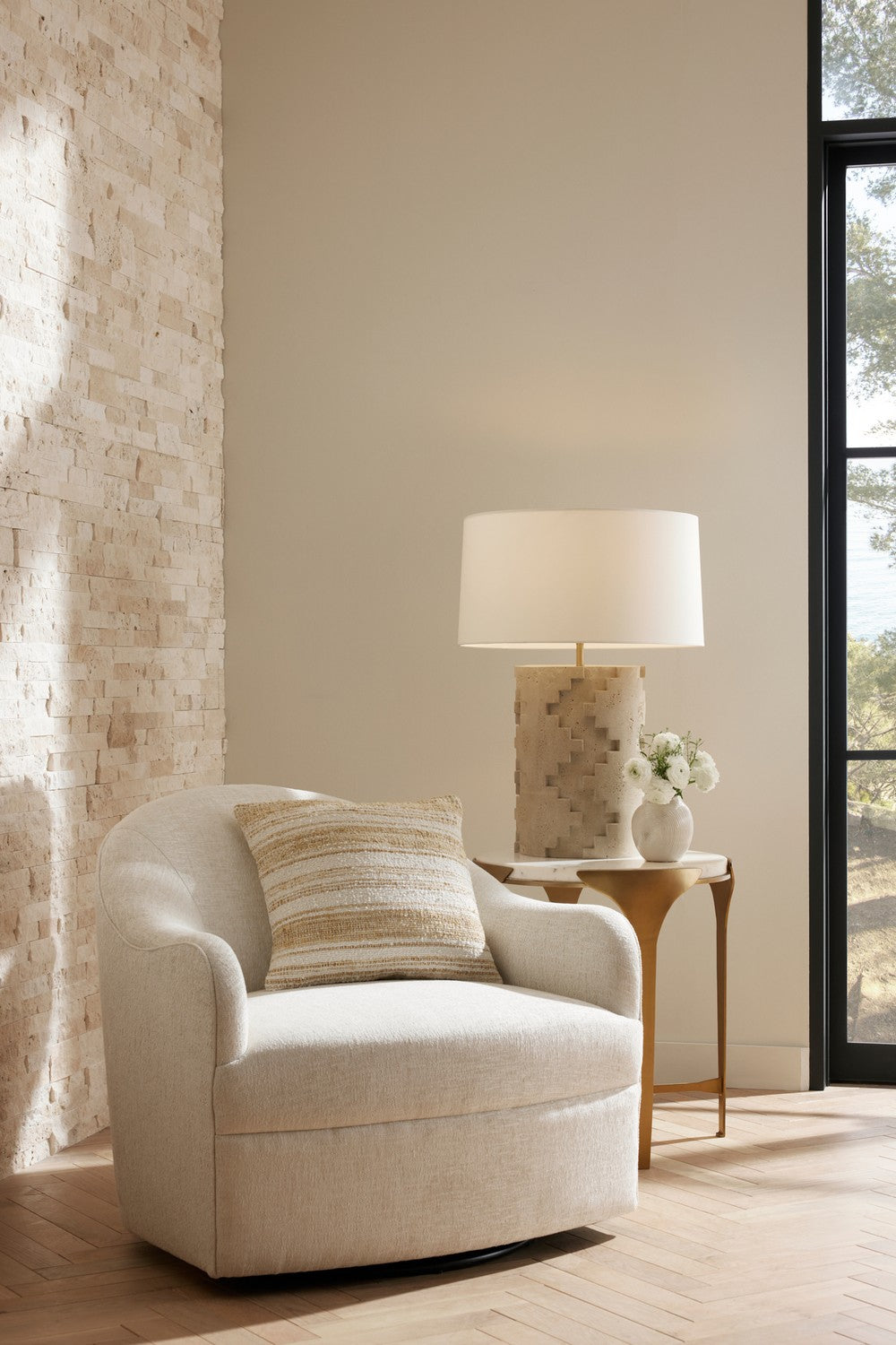 One Light Table Lamp from the Cornwall collection in Sand/Antique Brass/Ivory/White finish