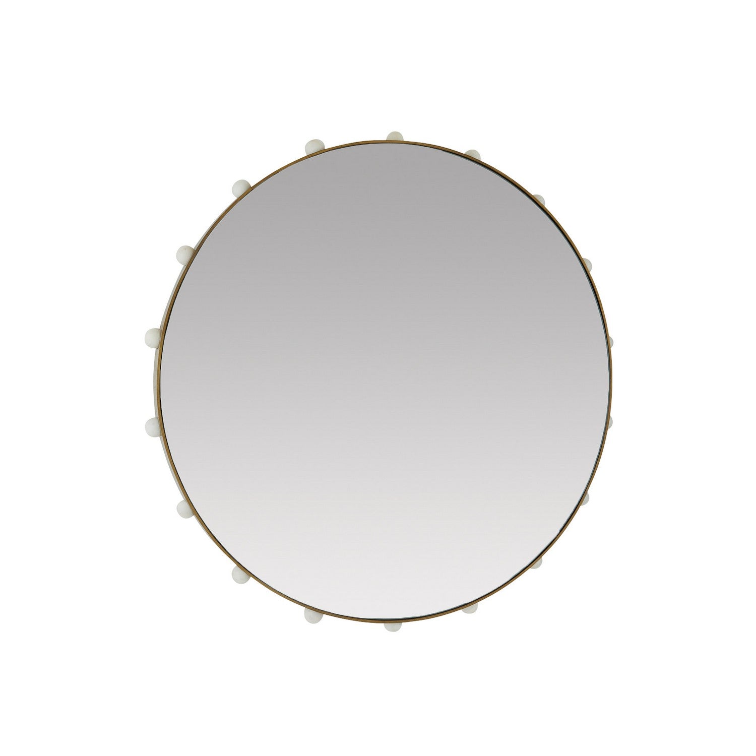 Mirror from the Estera collection in Antique Brass/White/Plain finish