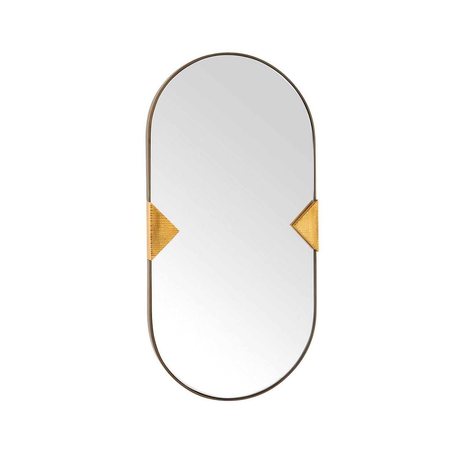 Mirror from the Cillian collection in Antique Brass/Plain finish