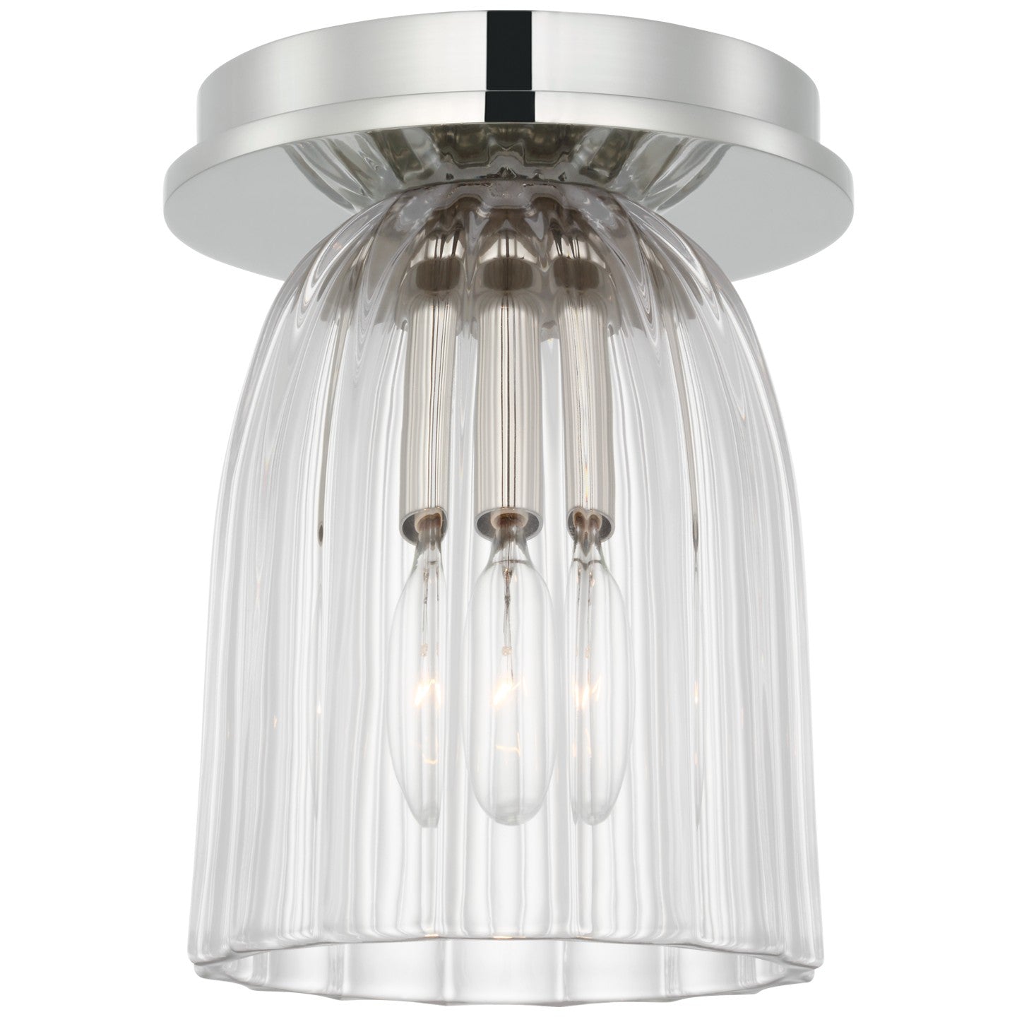 Visual Comfort Signature - ARN 4500PN-CG - LED Flush Mount - Asalea - Polished Nickel