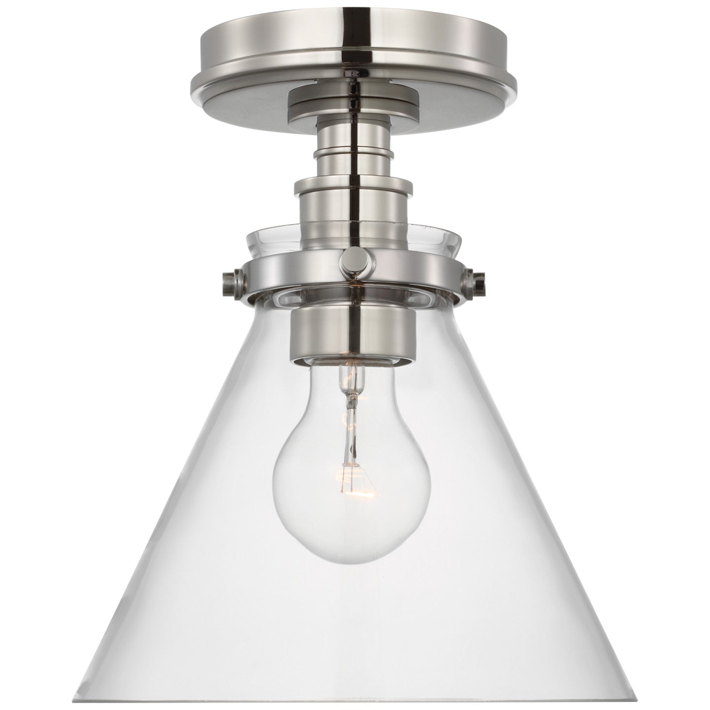 Visual Comfort Signature - CHC 4525PN-CG - LED Flush Mount - Parkington - Polished Nickel