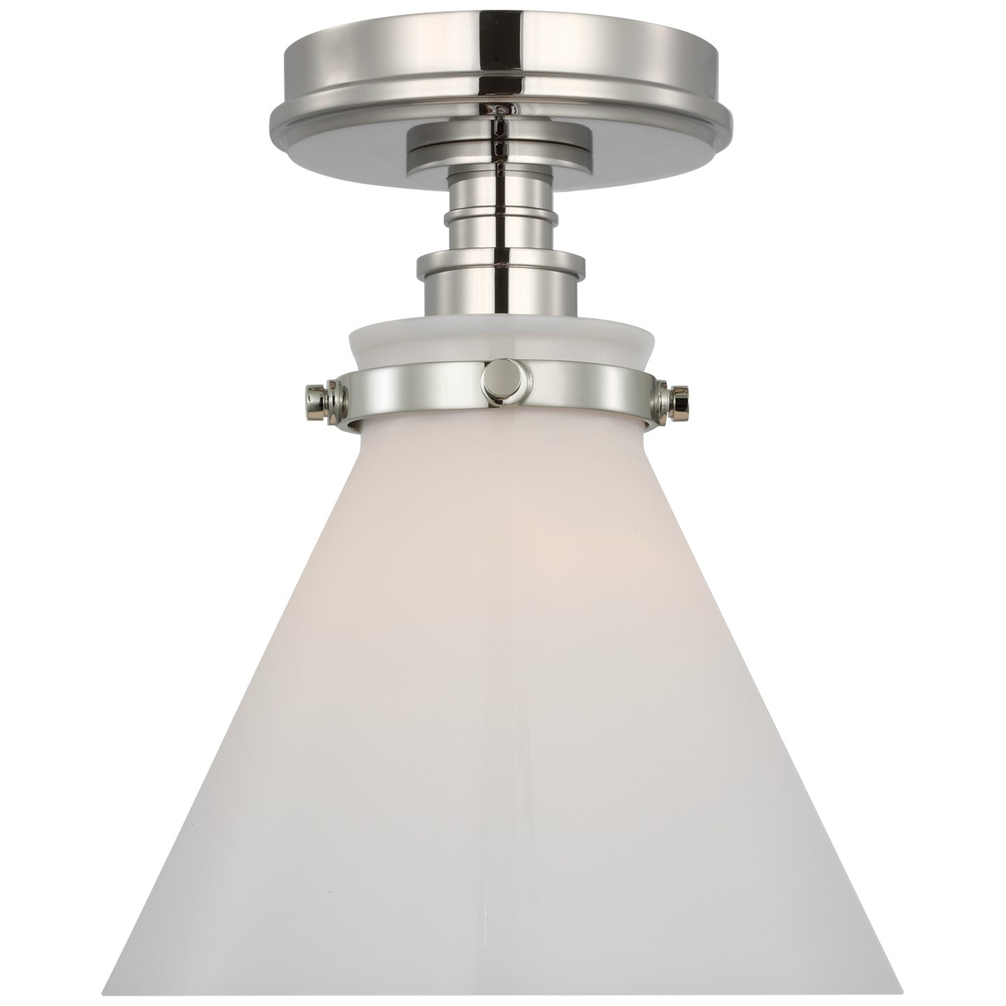 Visual Comfort Signature - CHC 4525PN-WG - LED Flush Mount - Parkington - Polished Nickel