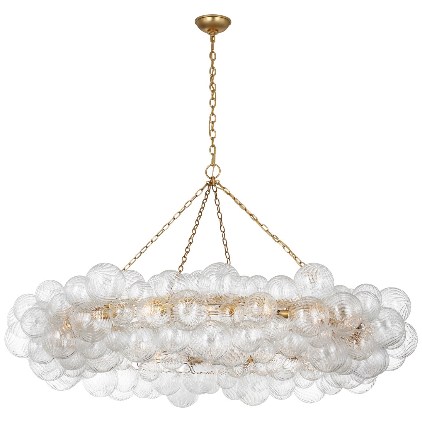 Visual Comfort Signature - JN 5109G/CG - LED Chandelier - Talia - Gild and Clear Swirled Glass