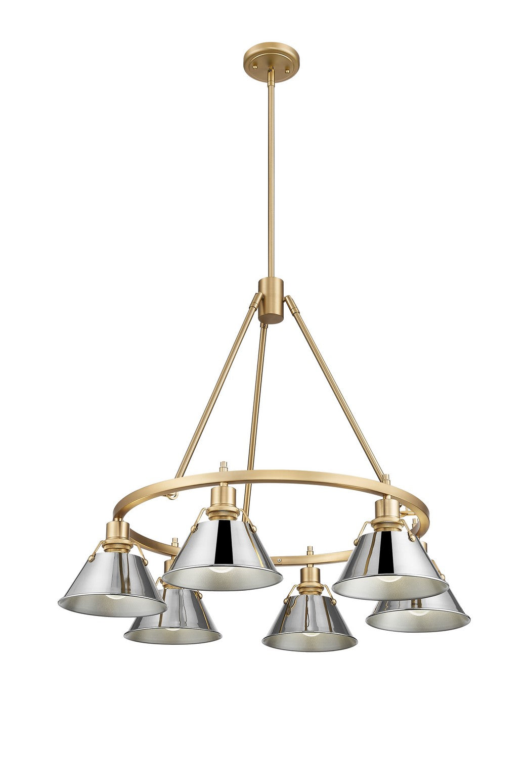 Golden - 3306-6 BCB-CH - Six Light Chandelier - Orwell BCB - Brushed Champagne Bronze