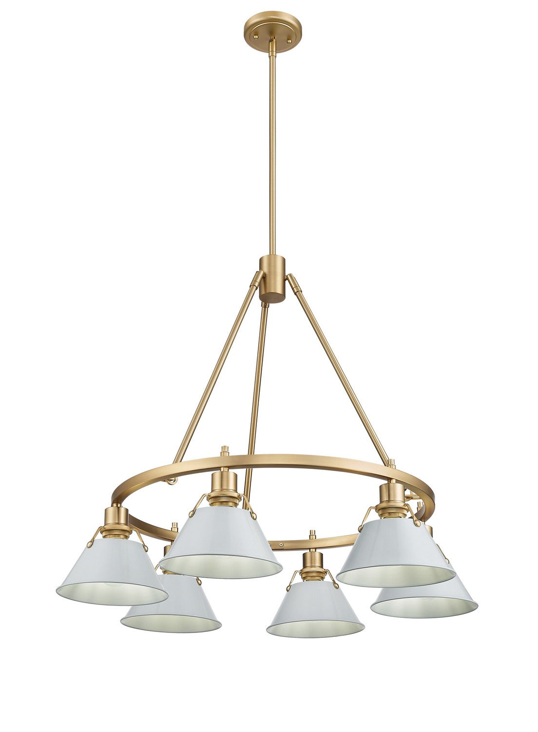 Golden - 3306-6 BCB-DB - Six Light Chandelier - Orwell BCB - Brushed Champagne Bronze