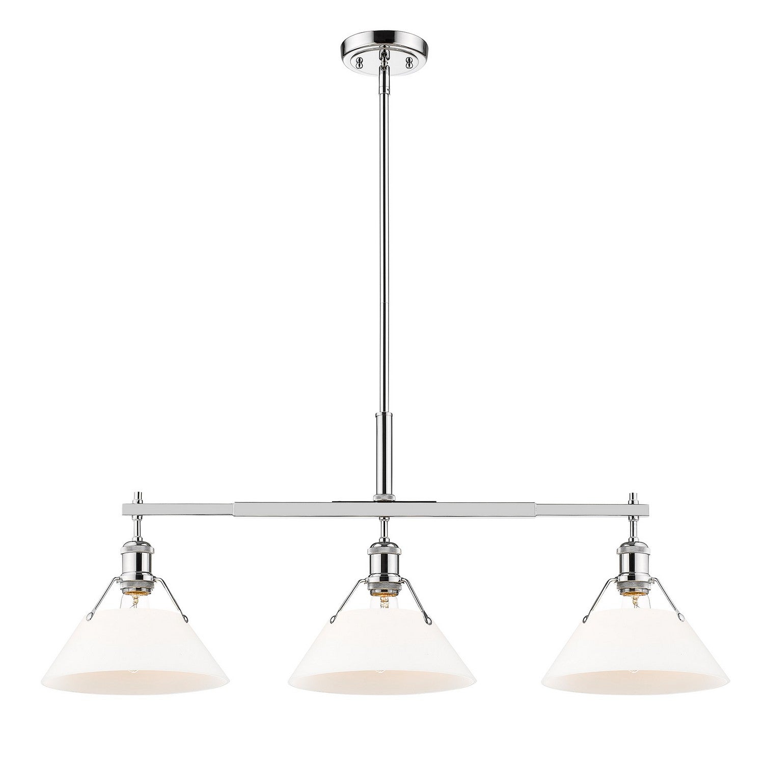 Golden - 3306-LP CH-OP - Three Light Linear Pendant - Orwell CH - Chrome