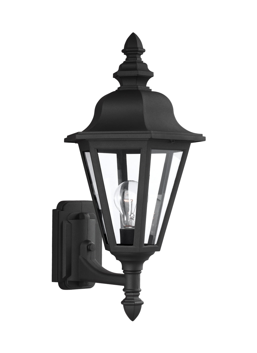 Generation Lighting. - 8824-12 - One Light Outdoor Wall Lantern - Brentwood - Black