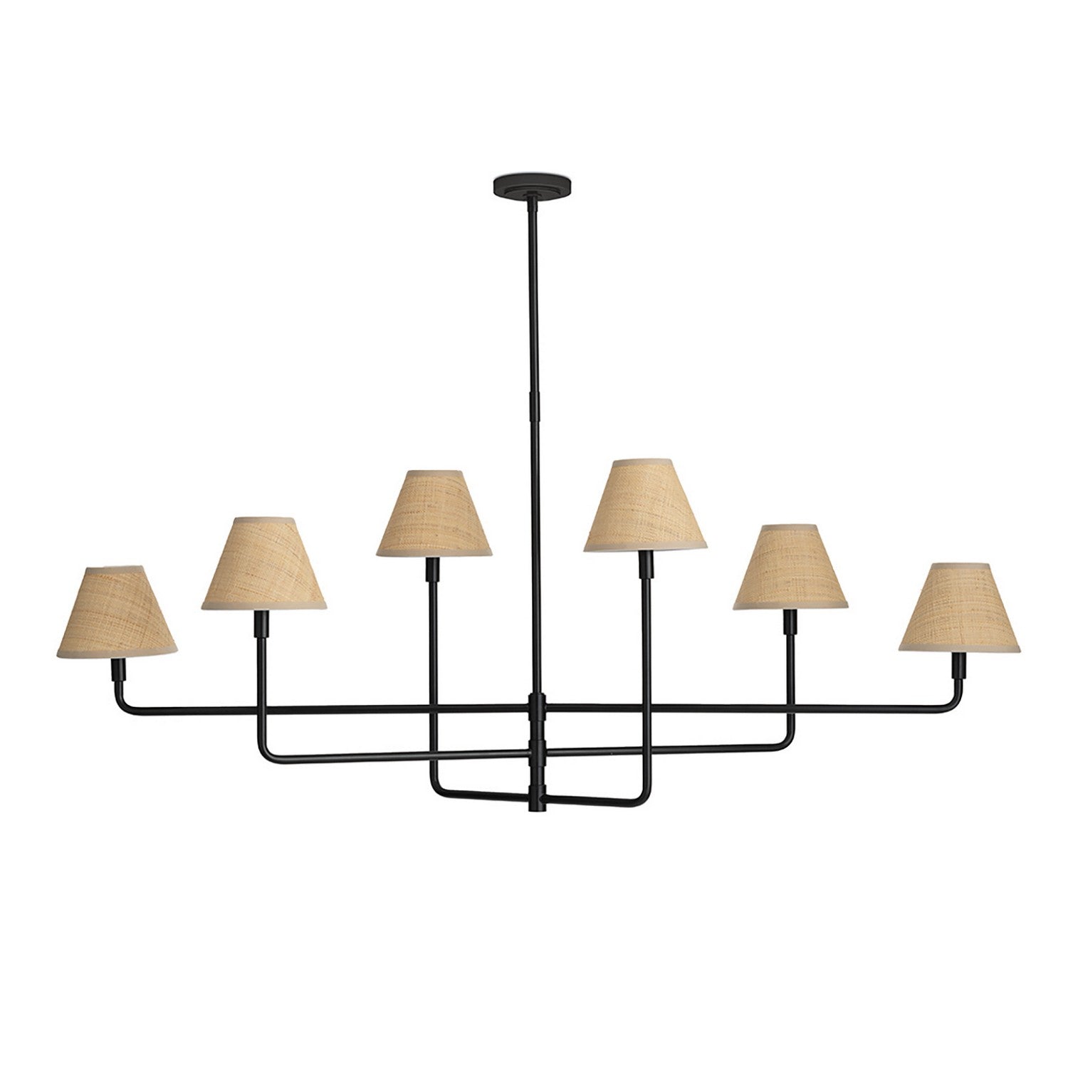 Regina Andrew - 16-1454BB-RAT - Six Light Chandelier - Polly - Blackened Brass