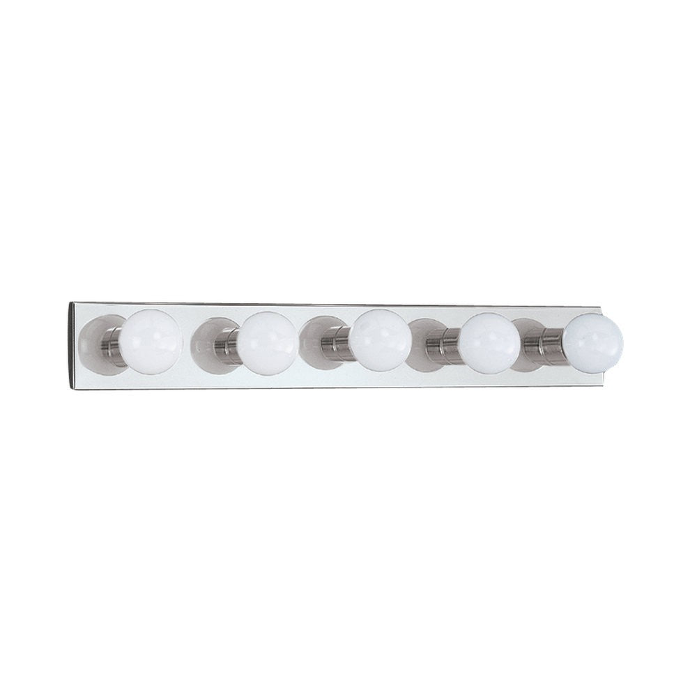 Generation Lighting. - 4735-05 - Five Light Wall / Bath - Center Stage - Chrome