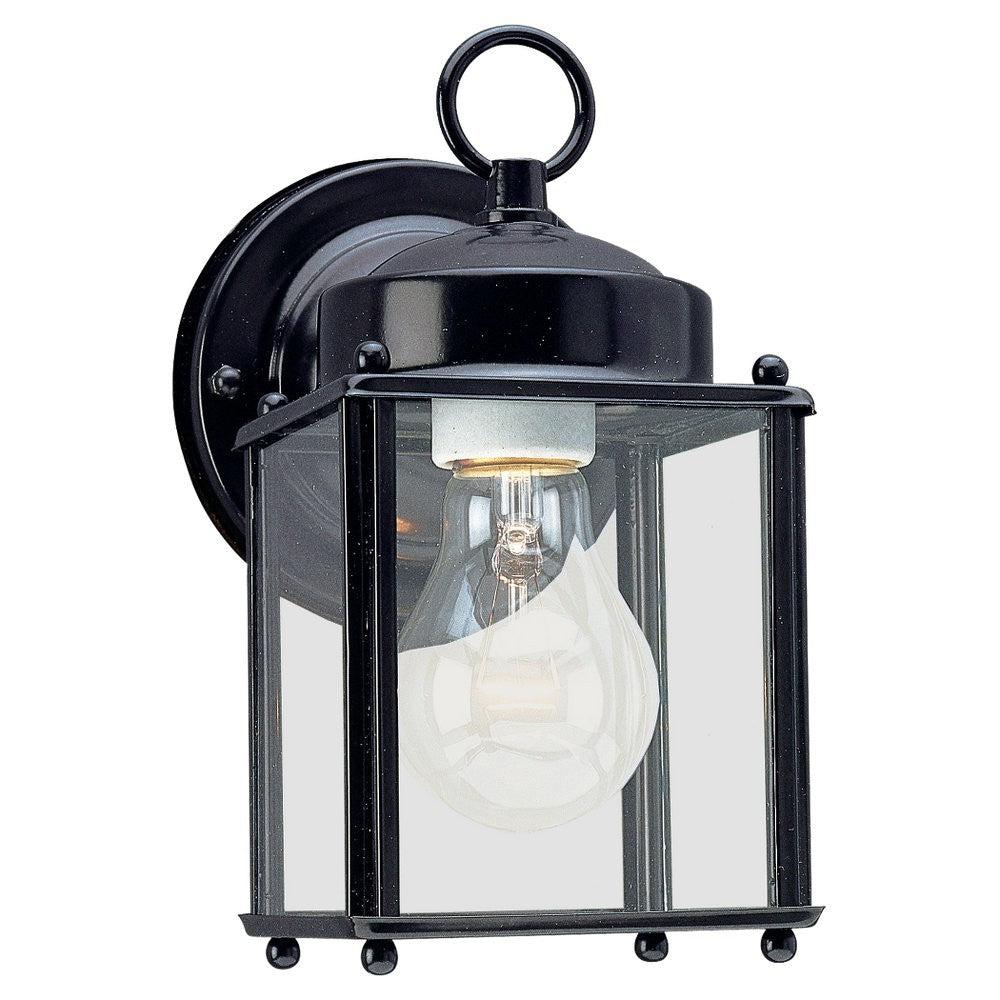 Generation Lighting. - 8592-12 - One Light Outdoor Wall Lantern - New Castle - Black