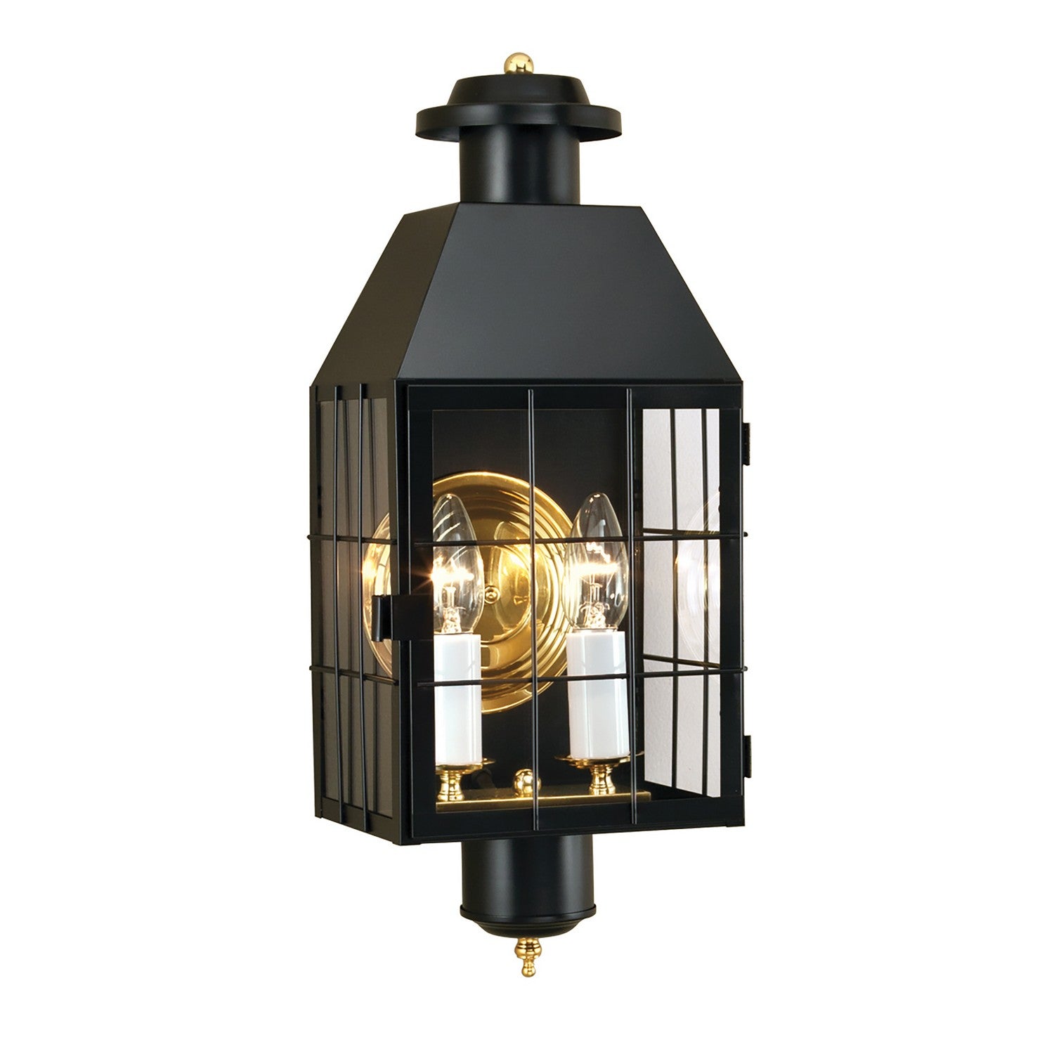 ELK Home - 1093-BL-CL - Two Light Outdoor Wall Sconce - American Heritage - Black