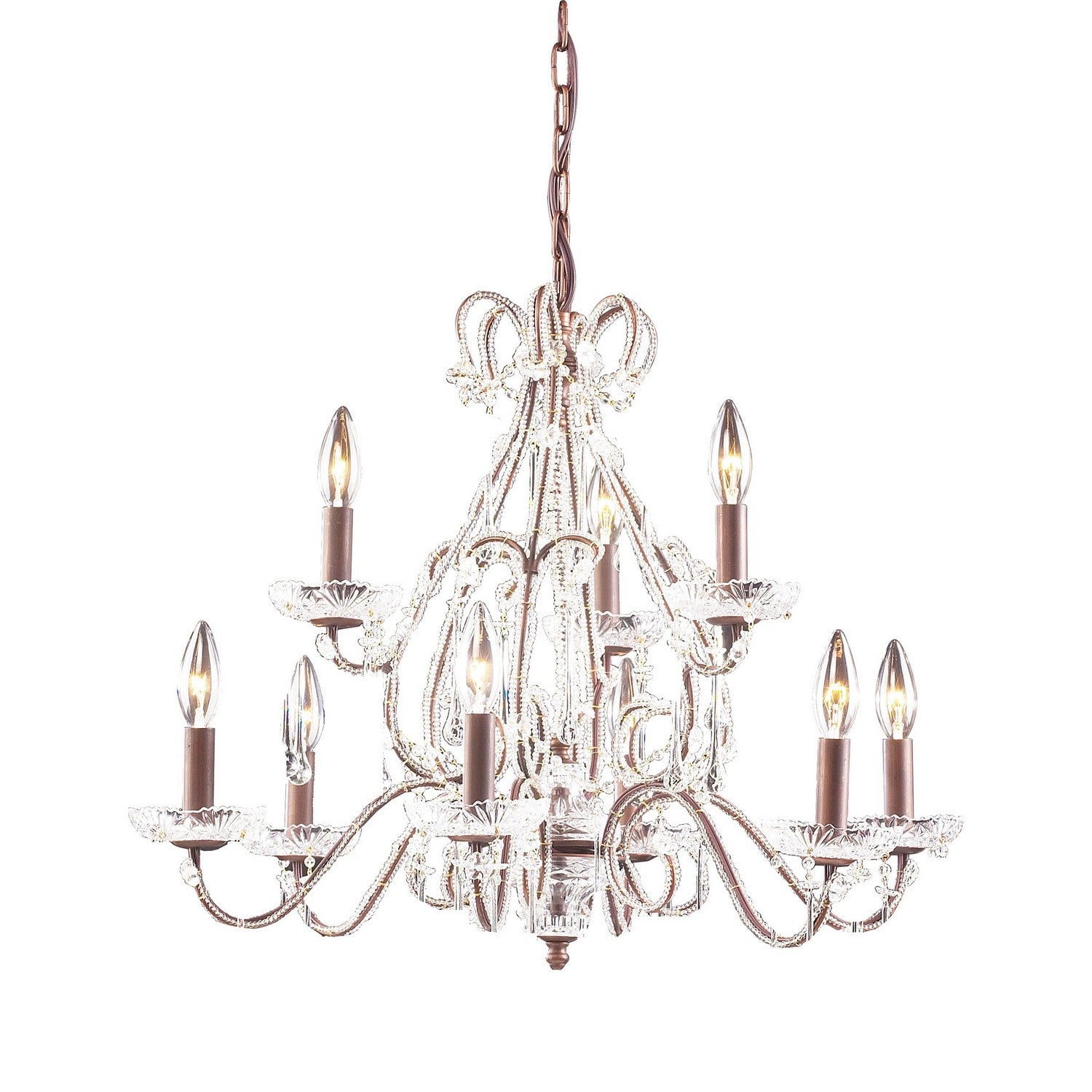 ELK Home - 4013/6+3FRAME - Nine Light Chandelier Frame - Opulence - Rust