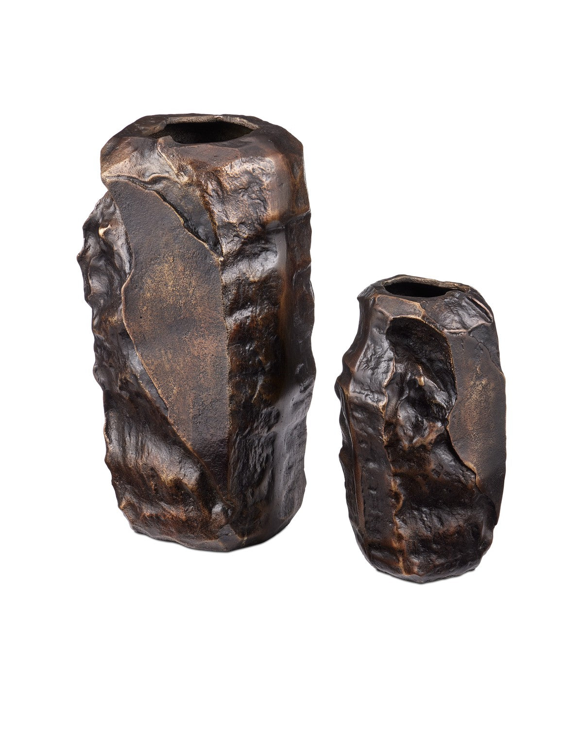 Currey and Company - 1200-0944 - Vase Set of 2 - Carmelo - Scorched Bronze