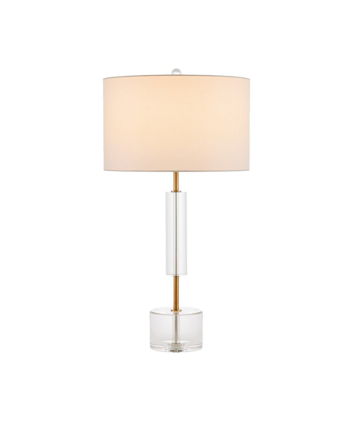 Currey and Company - 6000-0971 - One Light Table Lamp - Deville - Clear / Antique Brass