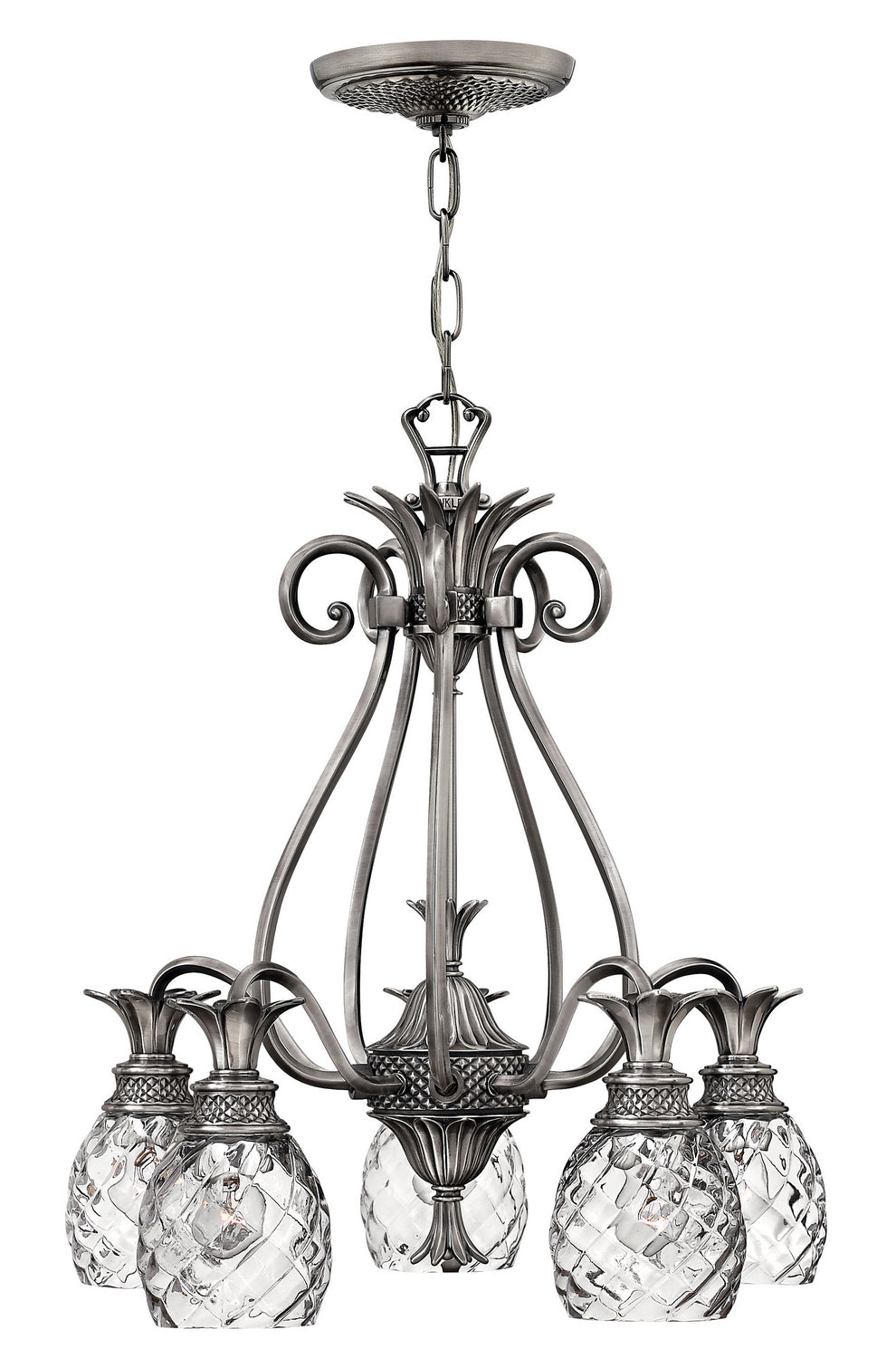 Hinkley - 4885PL - LED Foyer Pendant - Plantation - Polished Antique Nickel