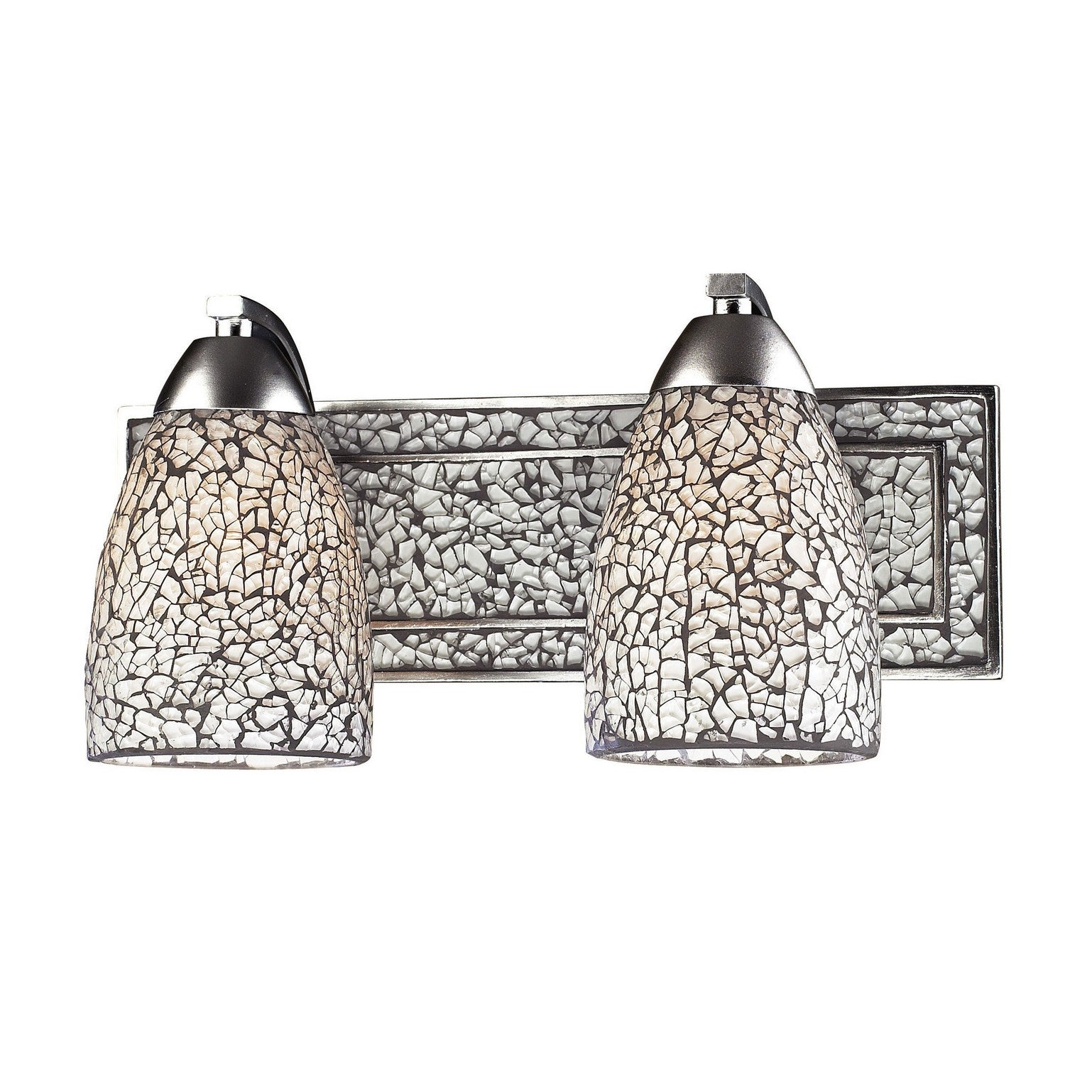 ELK Home - 1301-2SLV-WHC - Two Light Vanity - Elegant Bath - Silver