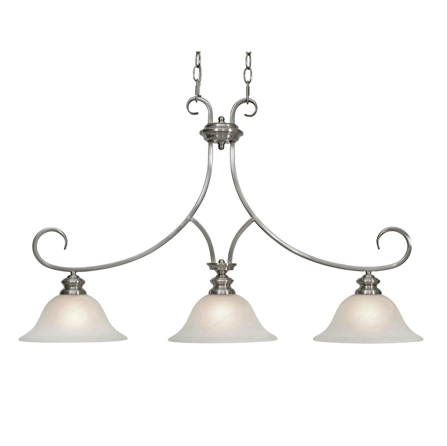 Golden - 6005-10 PW - Three Light Linear Pendant - Lancaster PW - Pewter