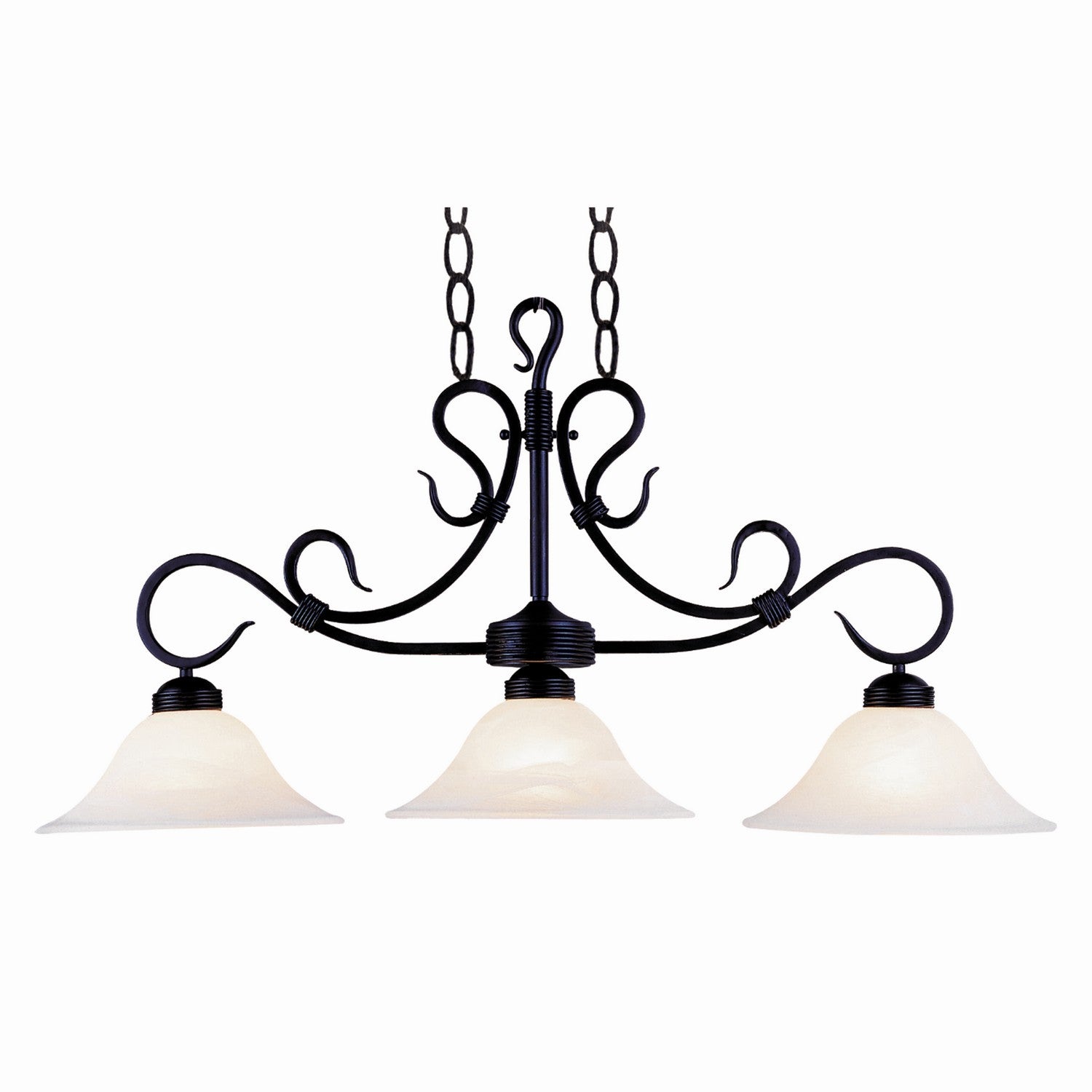 ELK Home - 247-BK - Three Light Linear Chandelier - Buckingham - Matte Black