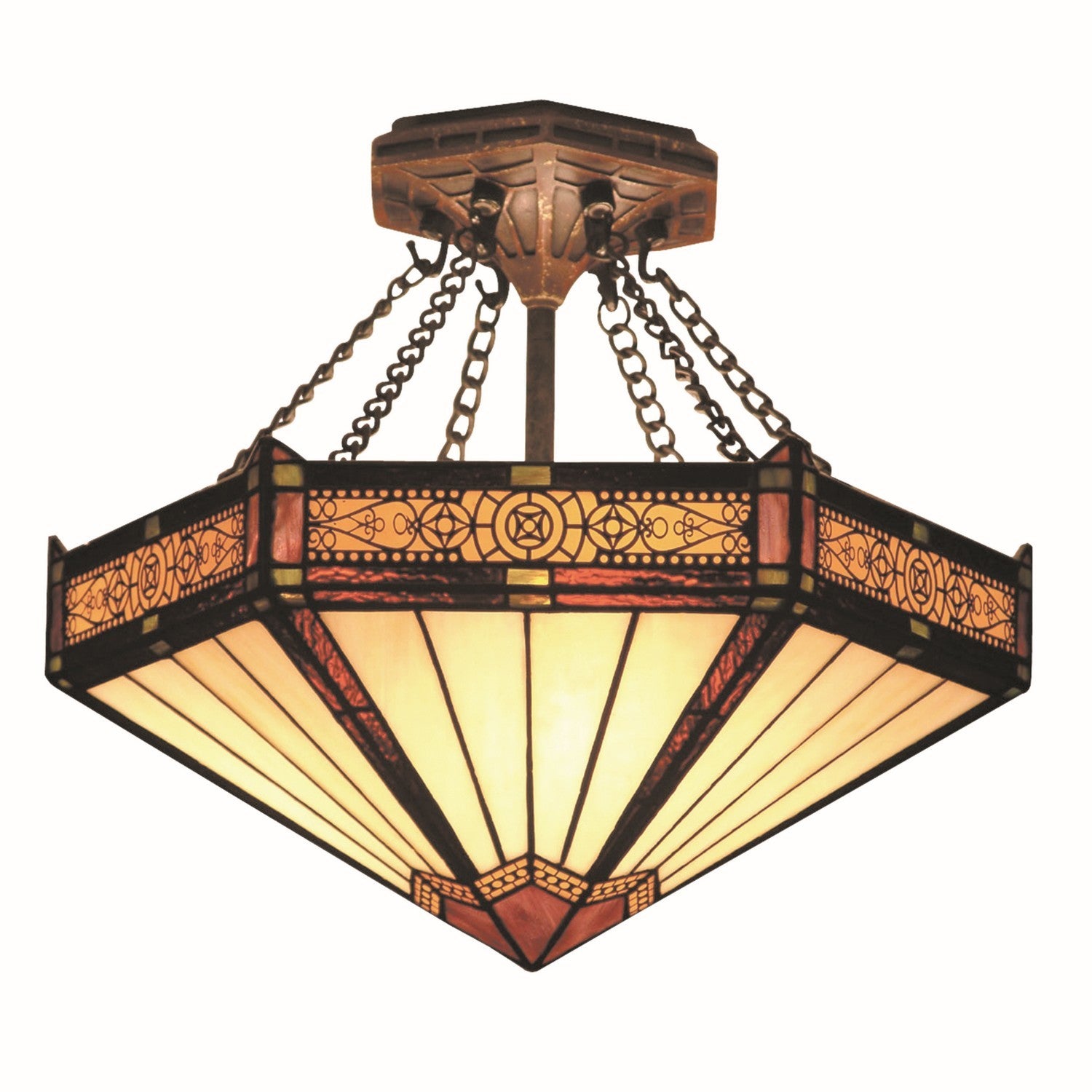 ELK Home - 621-AB - Three Light Semi Flush Mount - Filigree - Aged Bronze