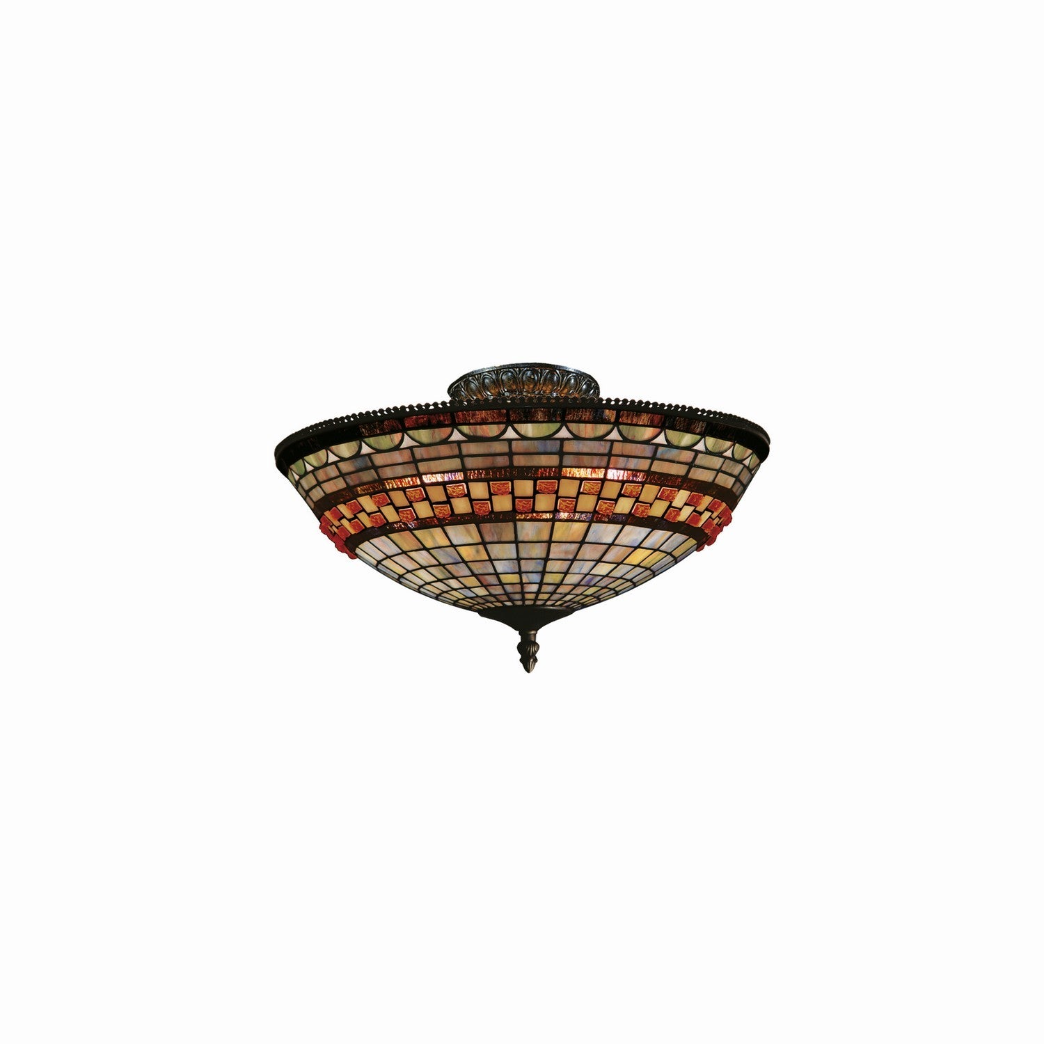 ELK Home - 934-CB - Three Light Semi Flush Mount - Jewelstone - Classic Bronze