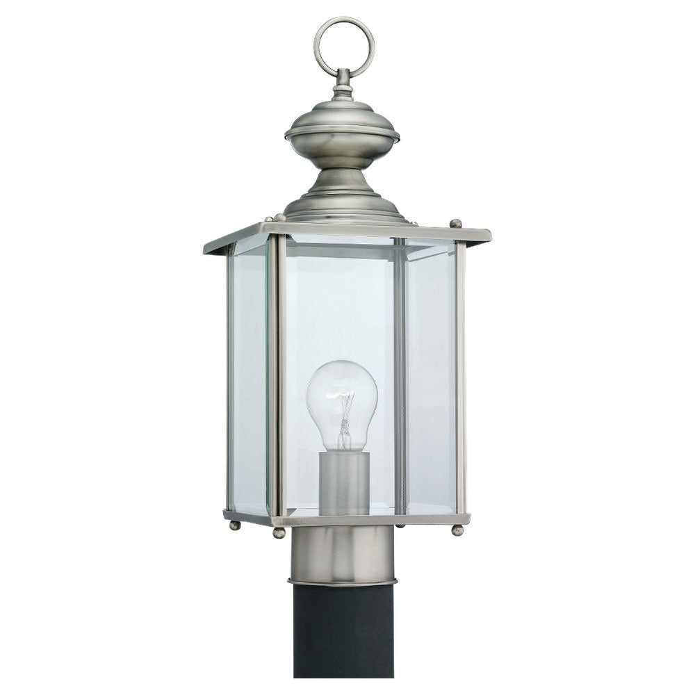 Generation Lighting. - 8257-965 - One Light Outdoor Post Lantern - Jamestowne - Antique Brushed Nickel