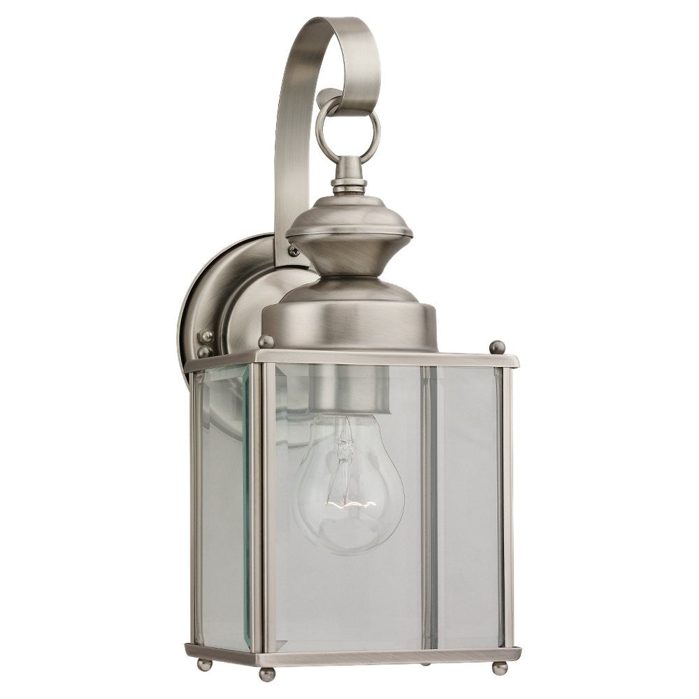 Generation Lighting. - 8457-965 - One Light Outdoor Wall Lantern - Jamestowne - Antique Brushed Nickel