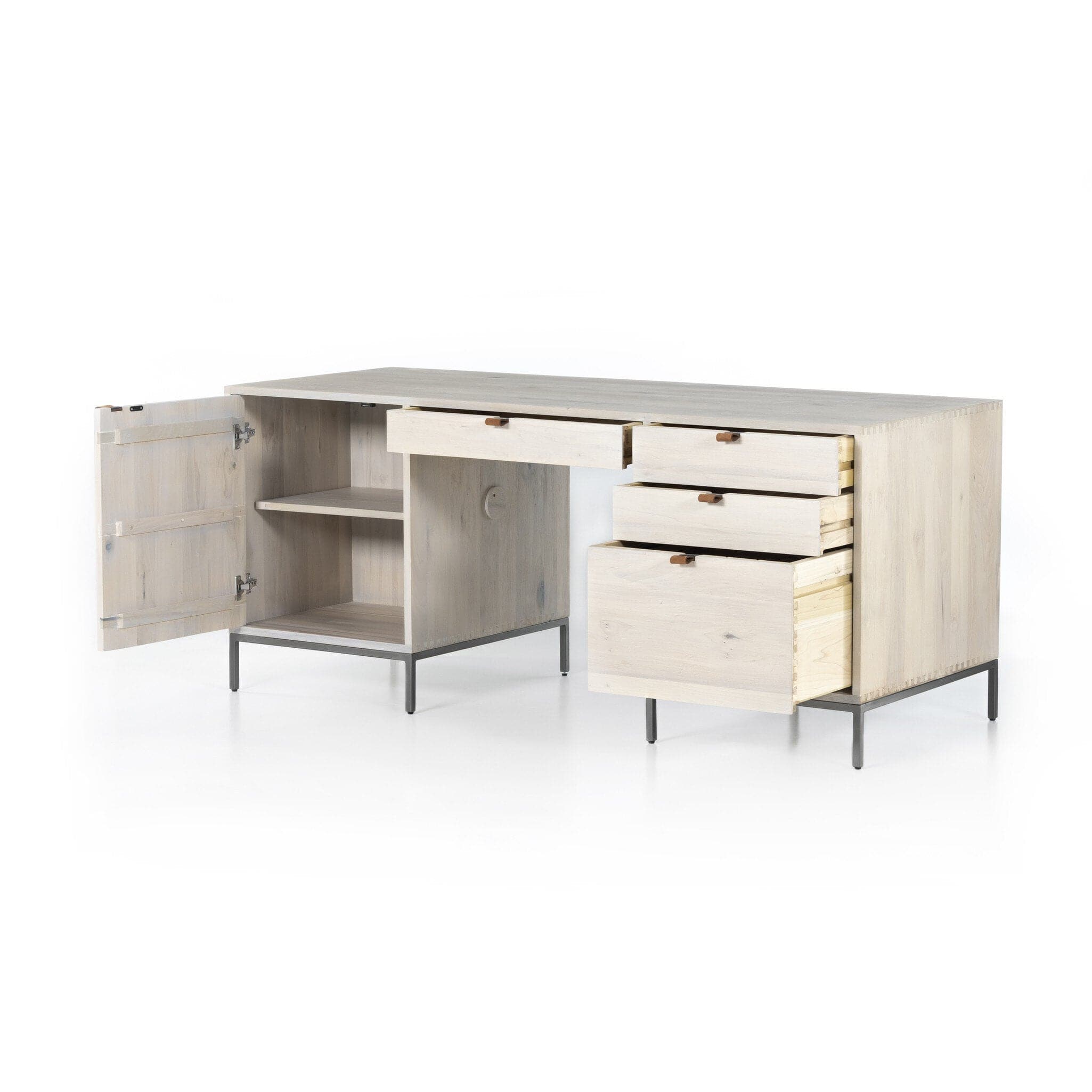 Trey Executive Desk - Dove Poplar