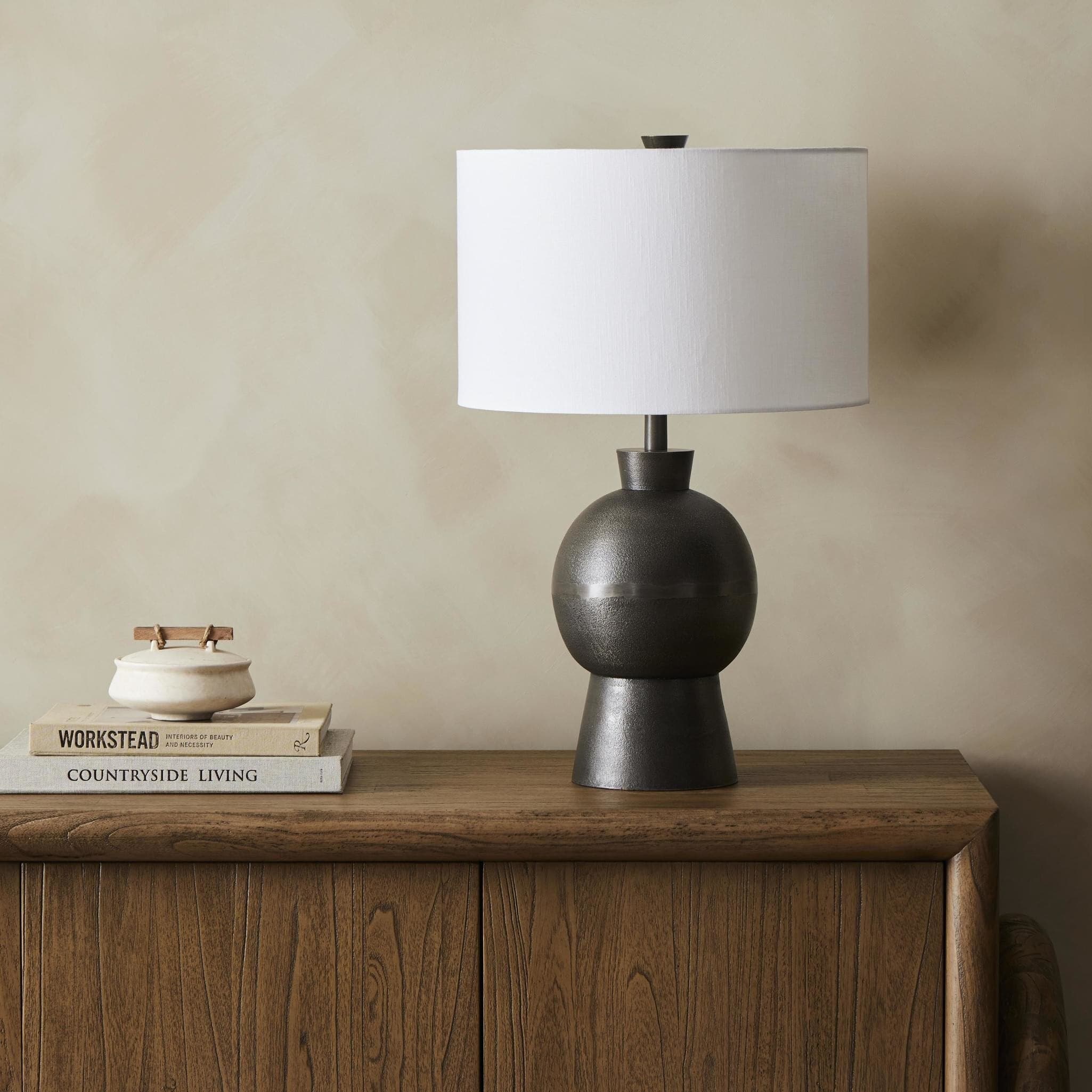 Kelita Table Lamp - Textured Black Aluminum