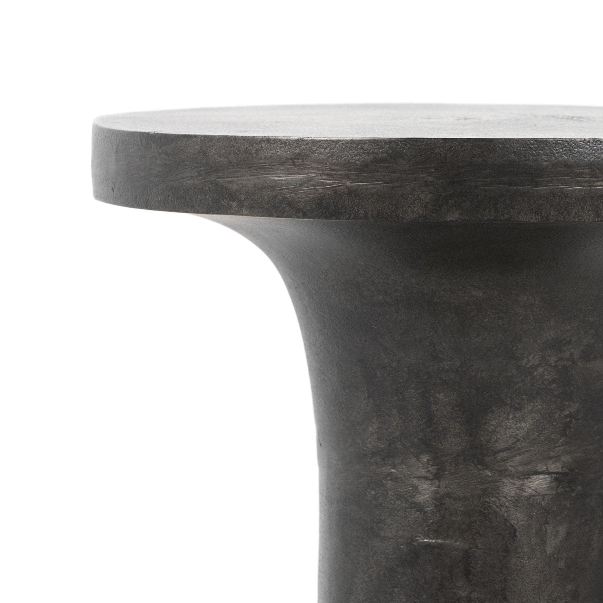 Gino End Table - Raw Black