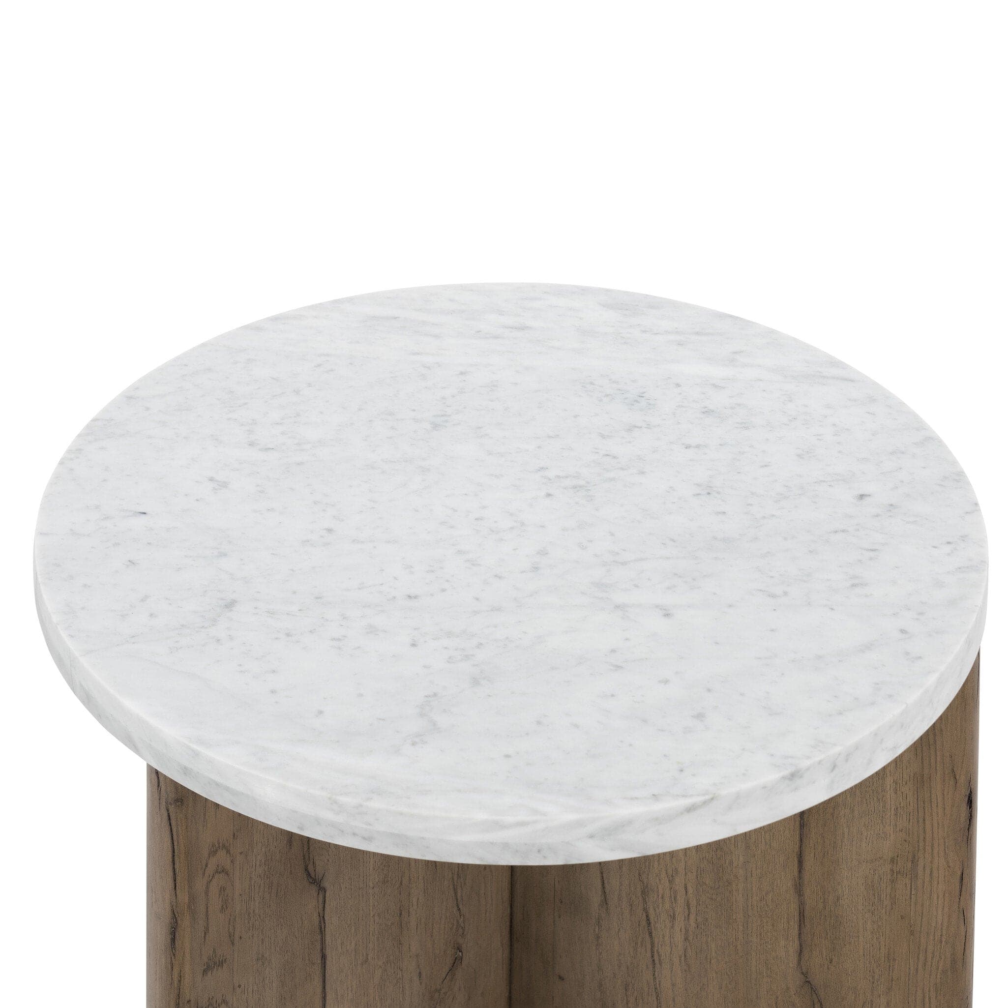 Toli End Table - Italian White Marble