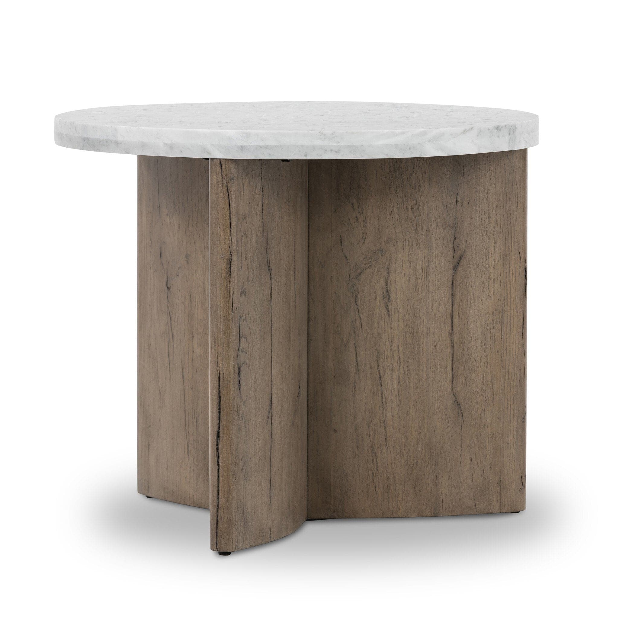 Toli End Table - Italian White Marble