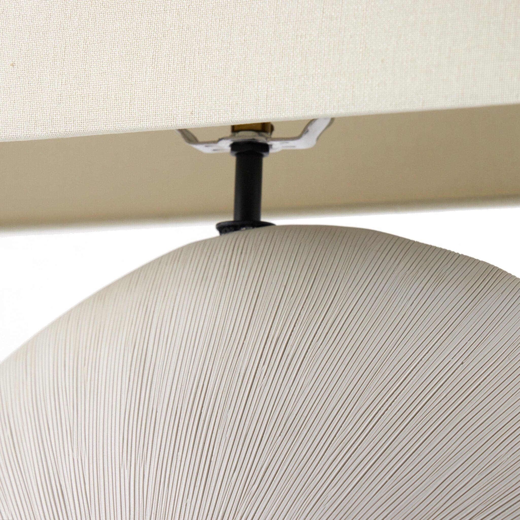 Busaba Table Lamp - Textured Matte White Porcelain Ceramic