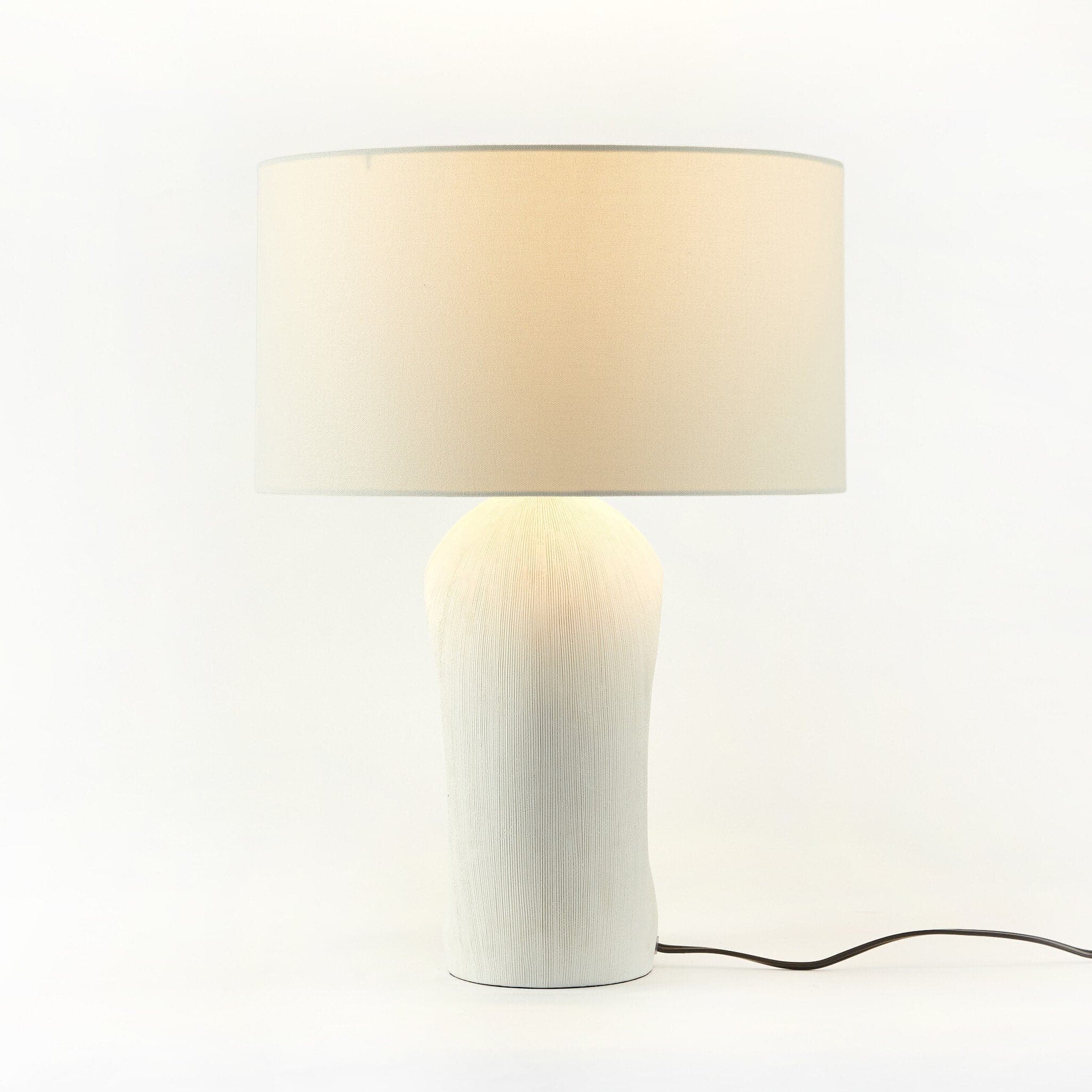 Komi Table Lamp - Textured Matte White Porcelain Ceramic