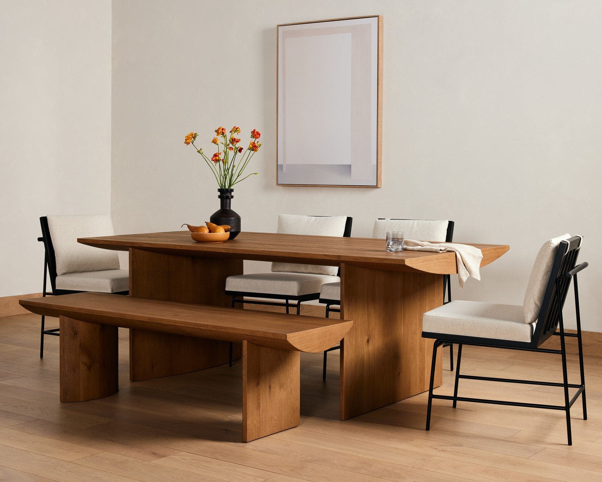 Pickford Dining Table - Dusted Oak Veneer