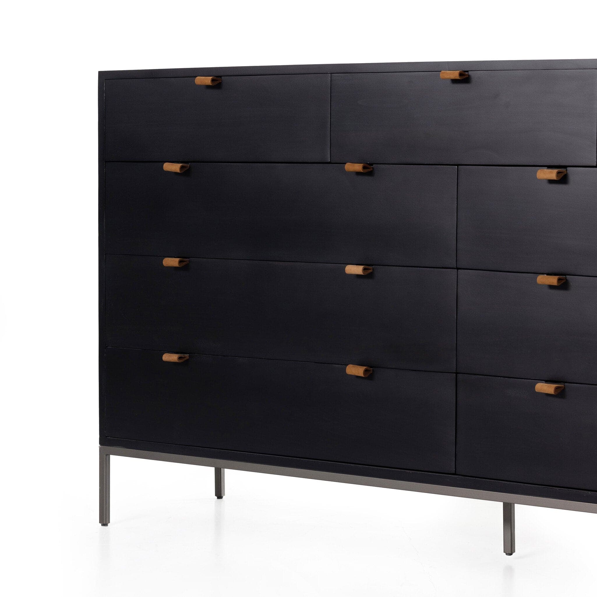 Trey 9 Drawer Dresser - Black Wash Poplar