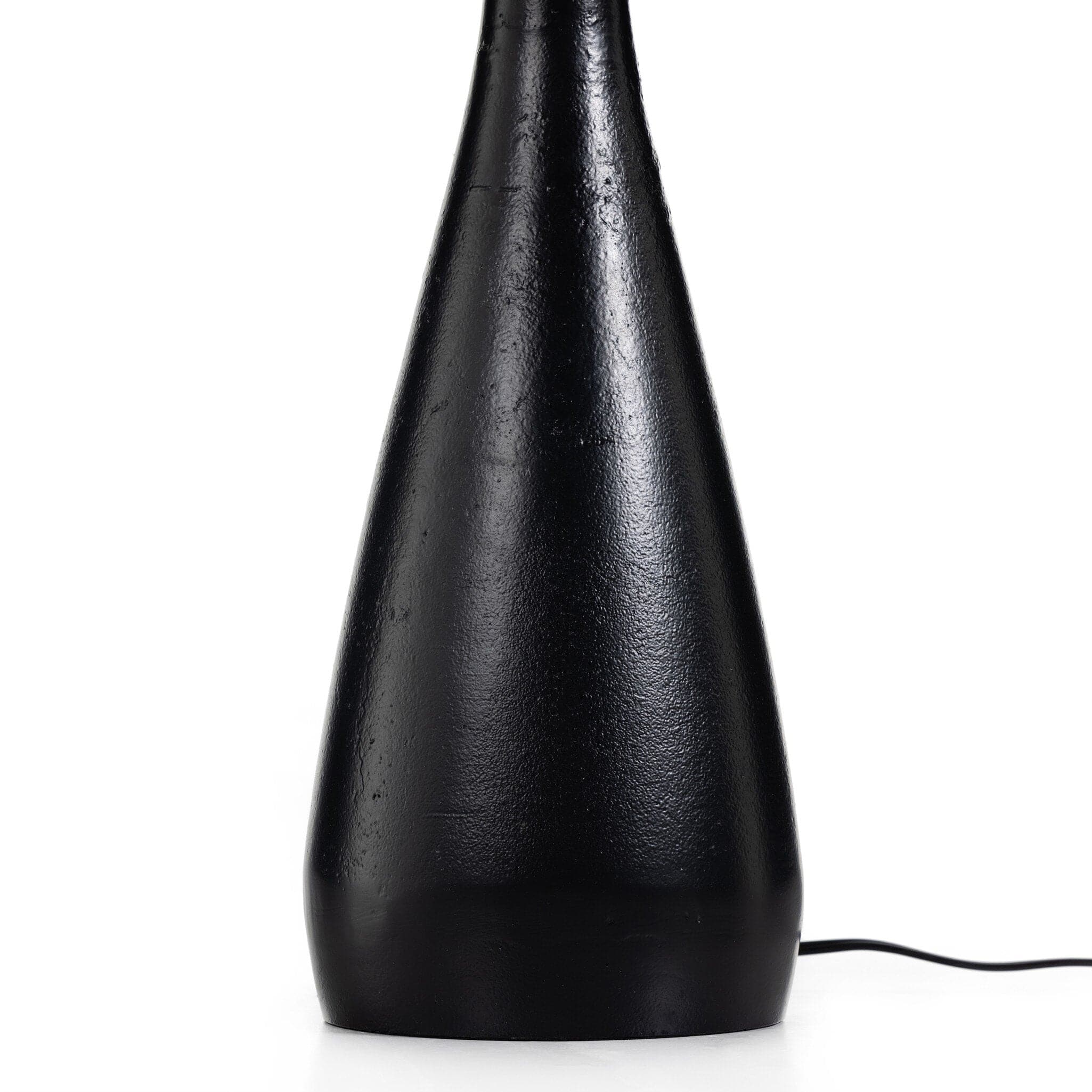 Innes Tapered Shade Table Lamp - Matte Black Cast Aluminum